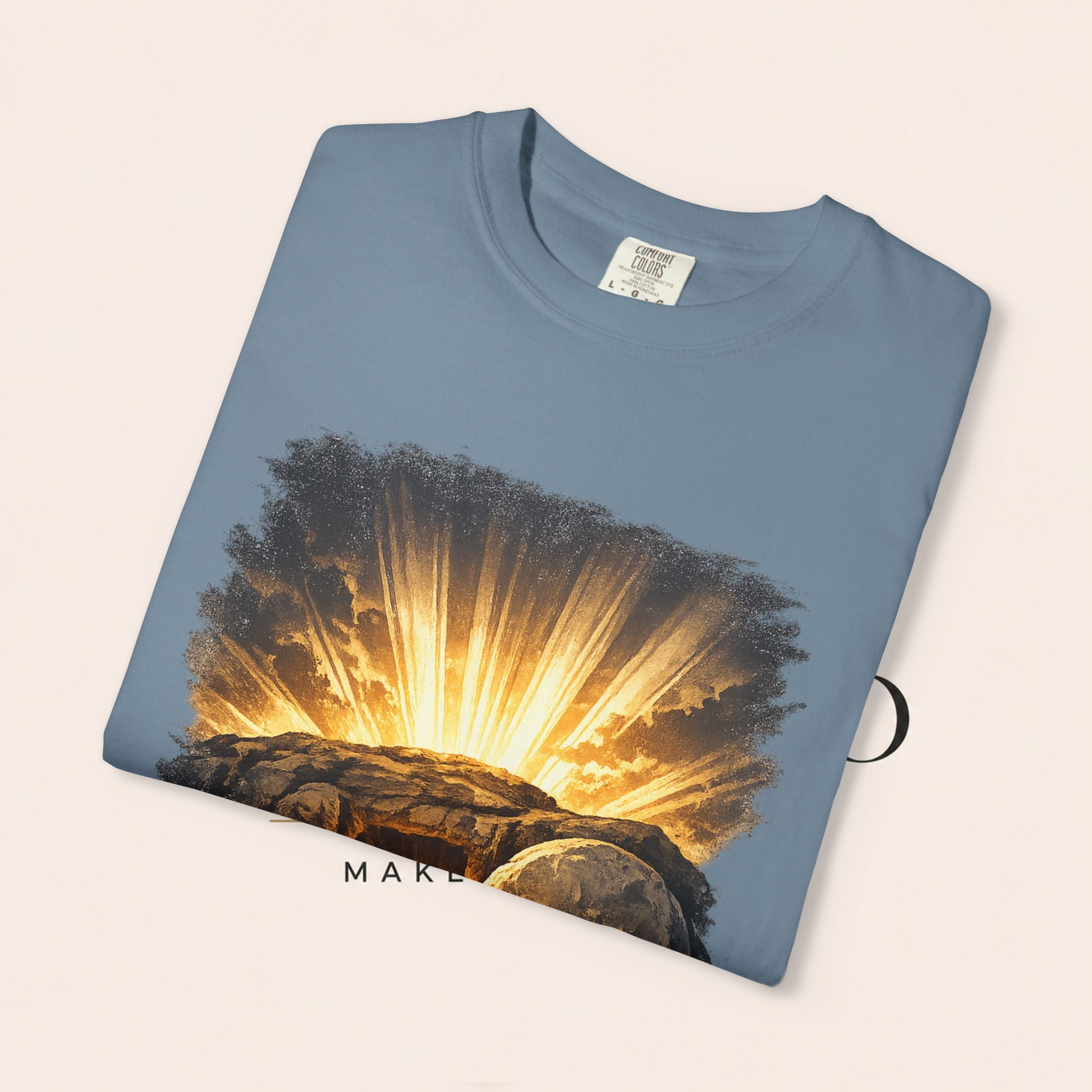 T-Shirt — Sunrise Tomb Graphic ‘death, lost.’ Memorial Tee