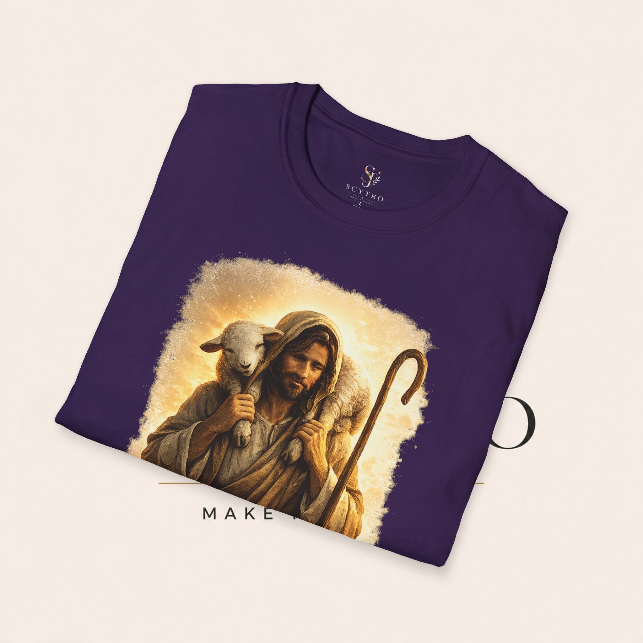 Jesus the Good Shepherd T-Shirt — 'Found.' Christian Faith Tee