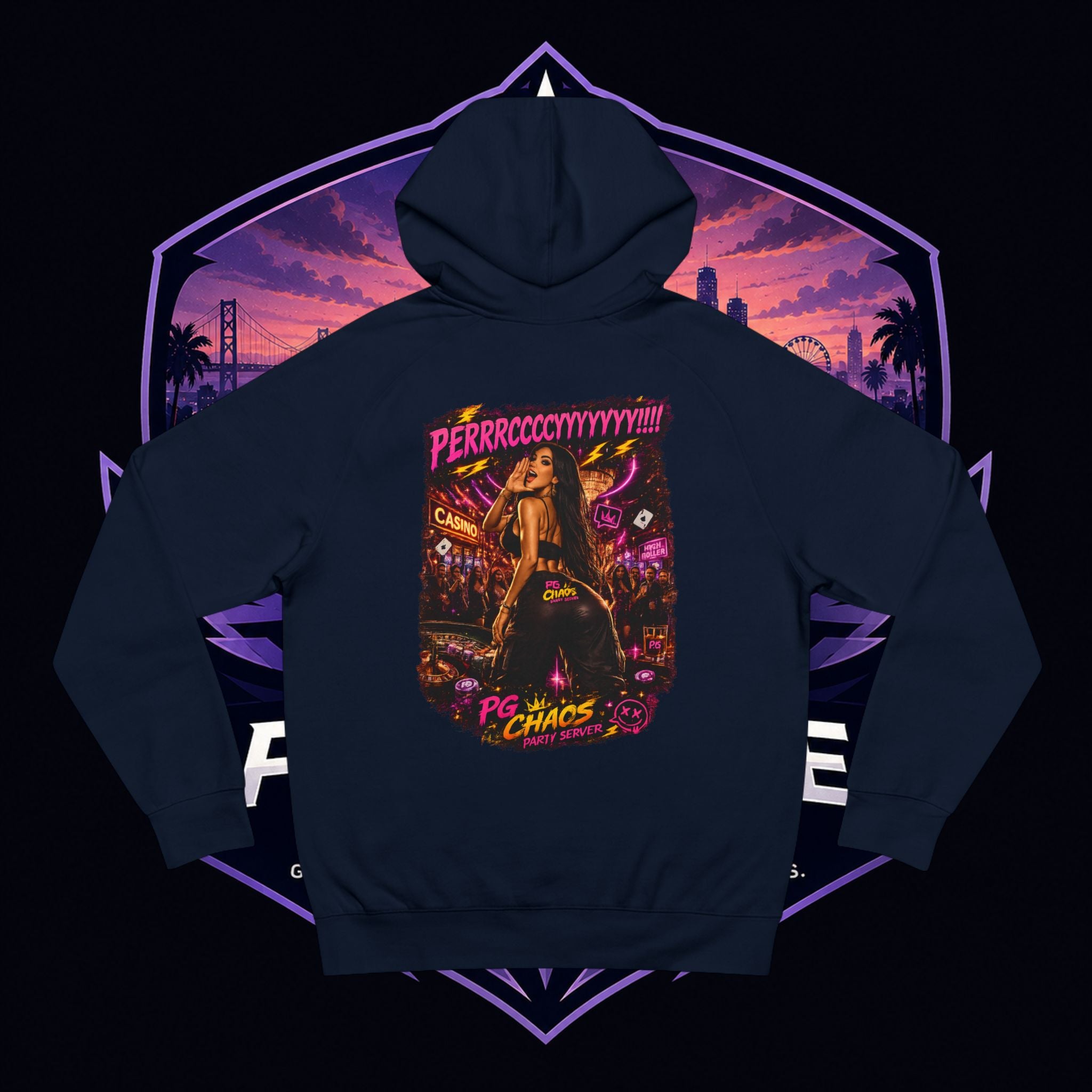 PG SUZY Party Graphic Hoodie — "Who's Hosting the Party?" Retro Concert Pullover