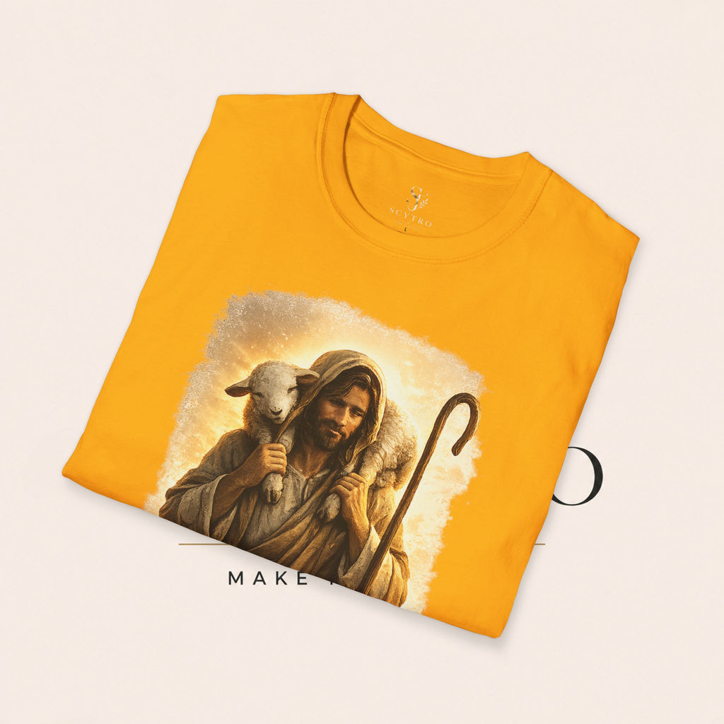 Jesus the Good Shepherd T-Shirt — 'Found.' Christian Faith Tee