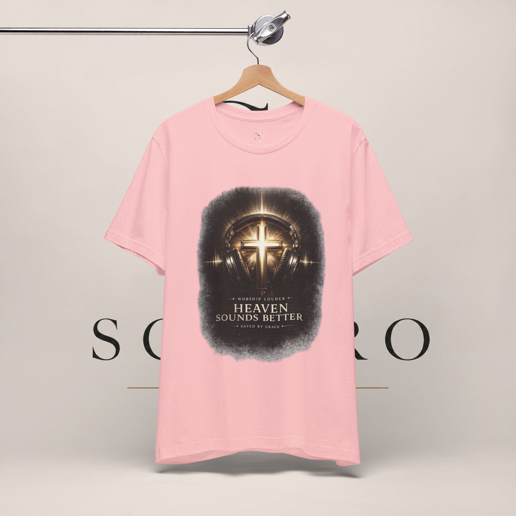 Youth Christian T‑Shirt - "Heaven Sounds Better" Cross Headphones Graphic Tee