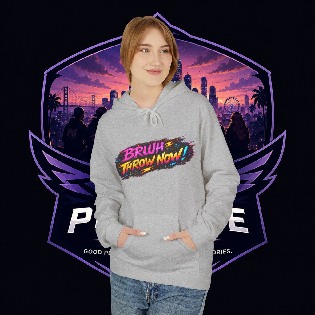 PG CZAR  "Hey Wake Up, It's Your Turn" Back Print PG 'Bruh Throw Now!' Graphic Hoodie