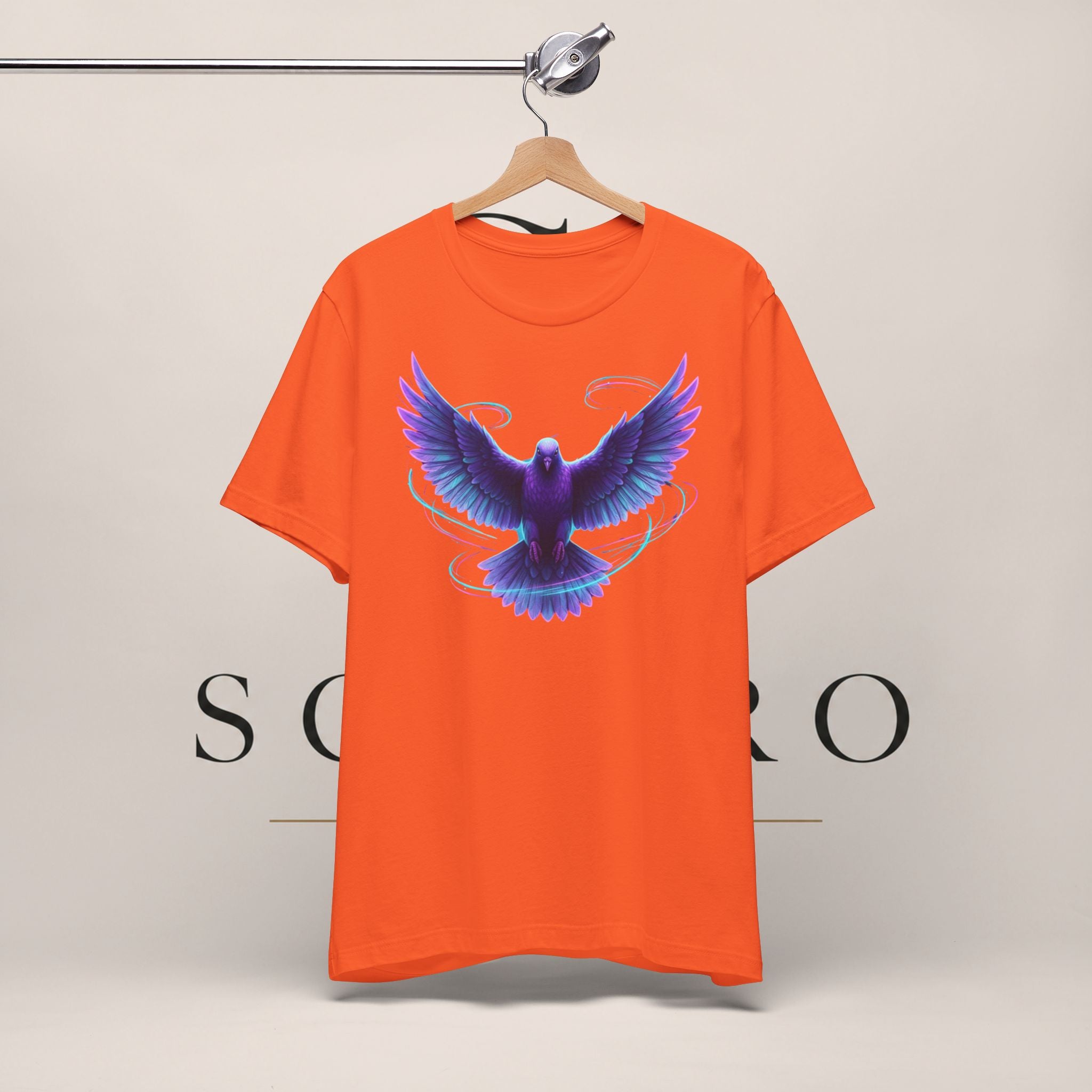 Mystic Raven Tee — Purple Glowing Dove Graphic T-Shirt