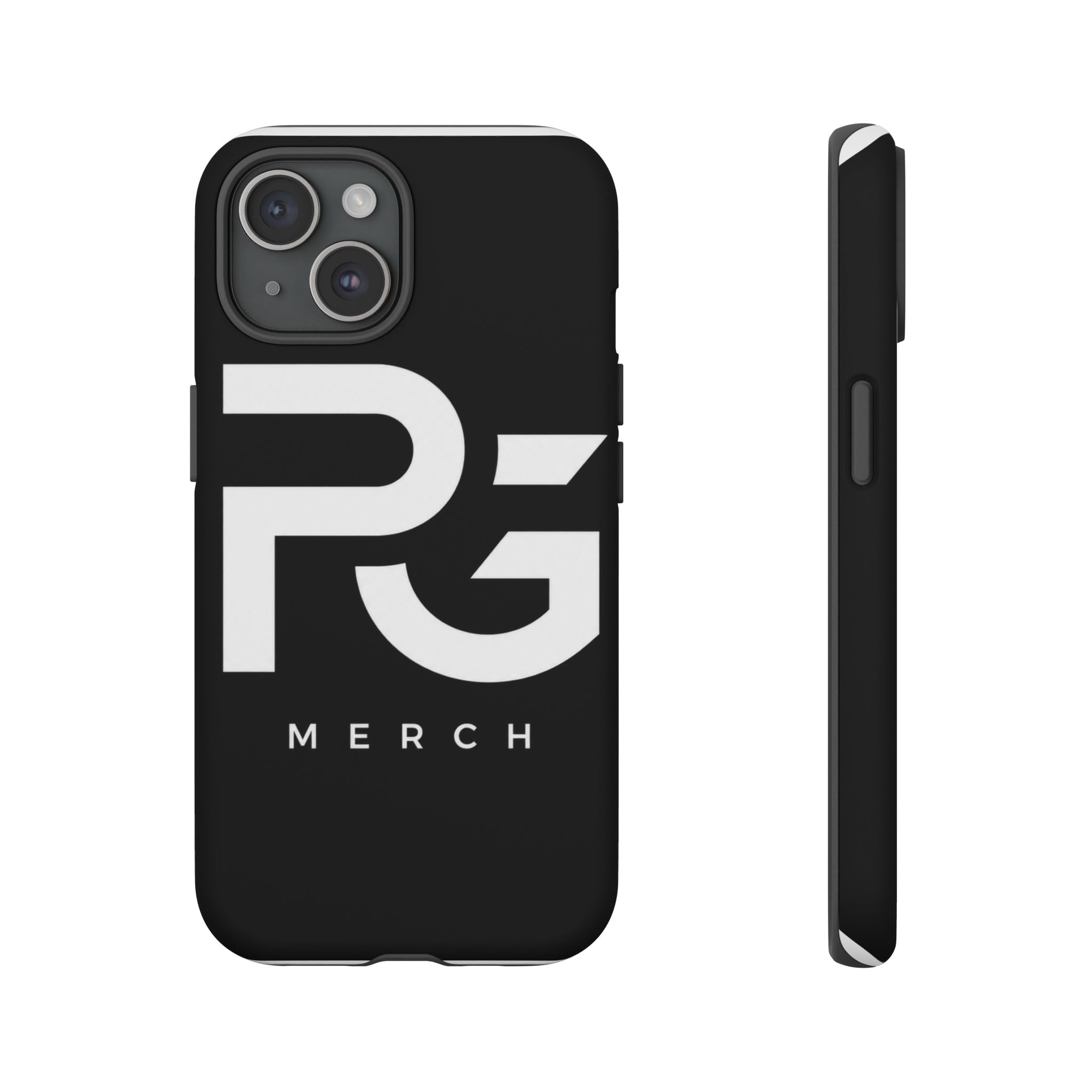 PG CUSTOMIZED RG Merch Tough Phone Case – Black Protective Phone Cover with Bold Logo