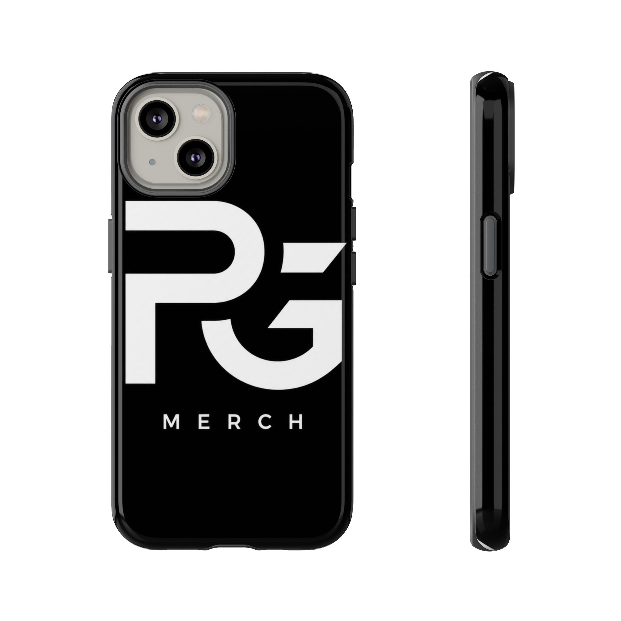 PG CUSTOMIZED RG Merch Tough Phone Case – Black Protective Phone Cover with Bold Logo