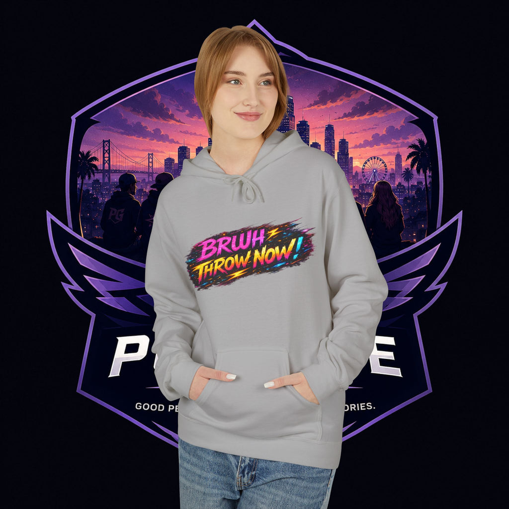 PG CZAR  "Hey Wake Up, It's Your Turn" Back Print PG 'Bruh Throw Now!' Graphic Hoodie