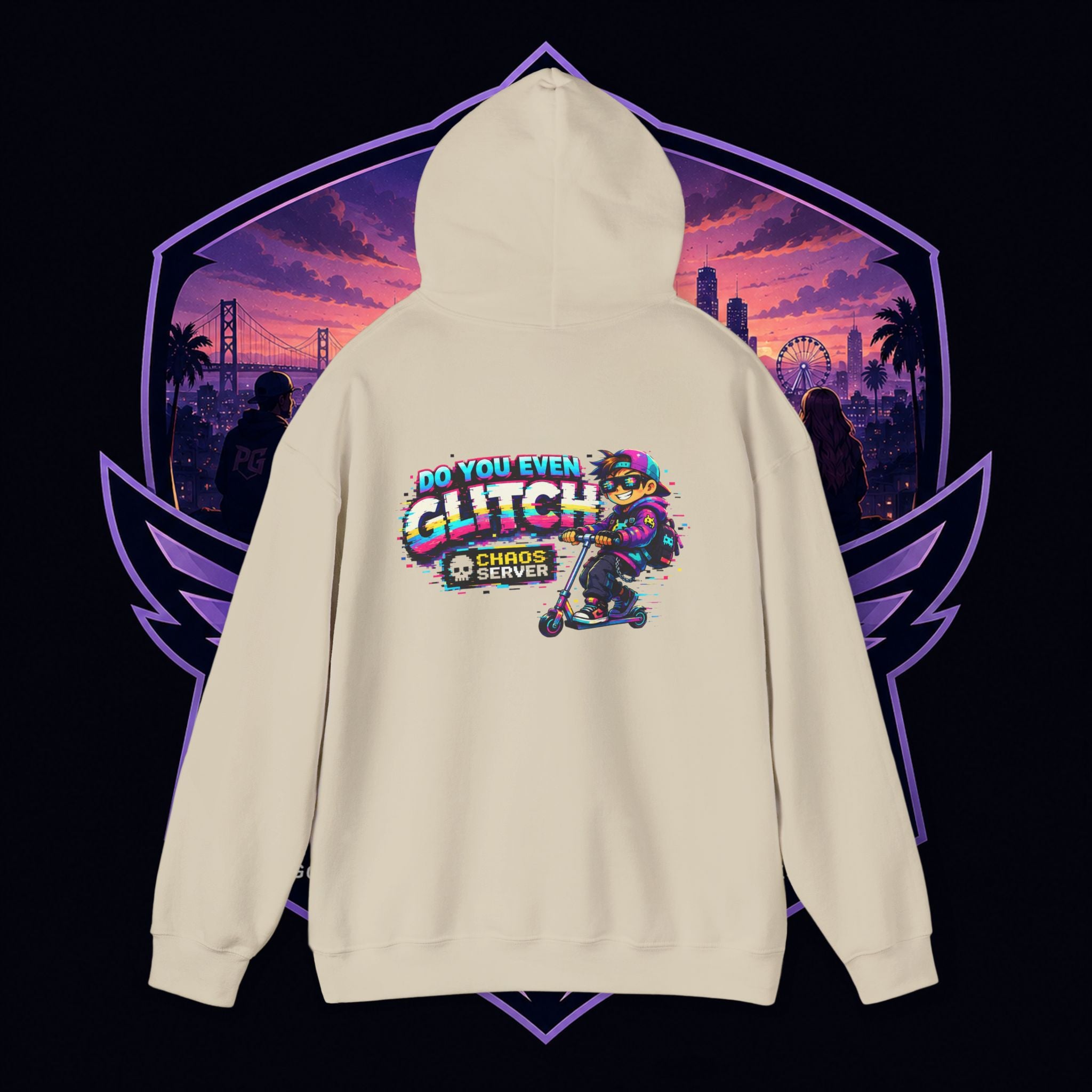 PG Lola's Glitch Skater Hoodie — "Do You Even Glitch" Retro Gamer Streetwear