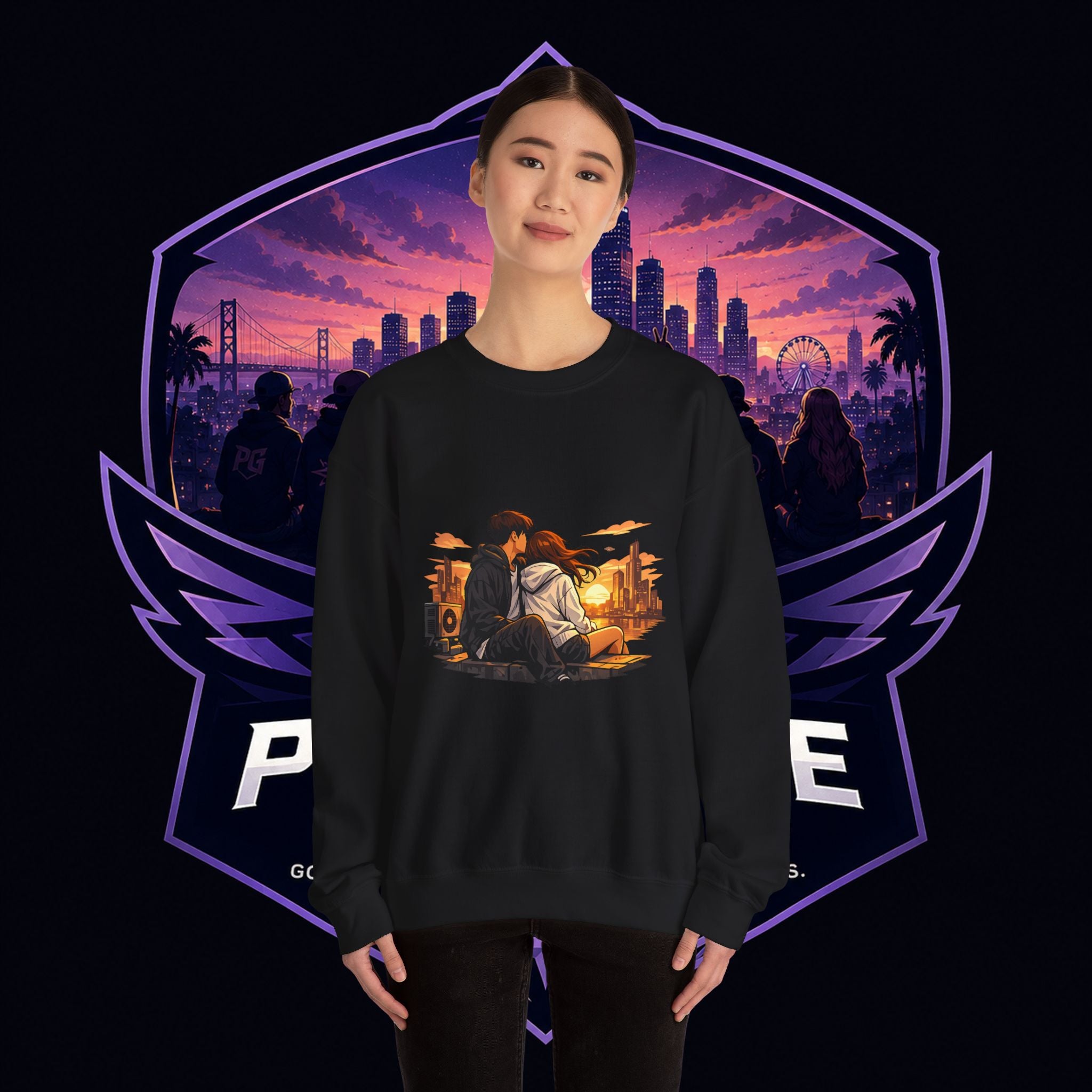 Romantic Sunset Couple Crewneck Sweatshirt