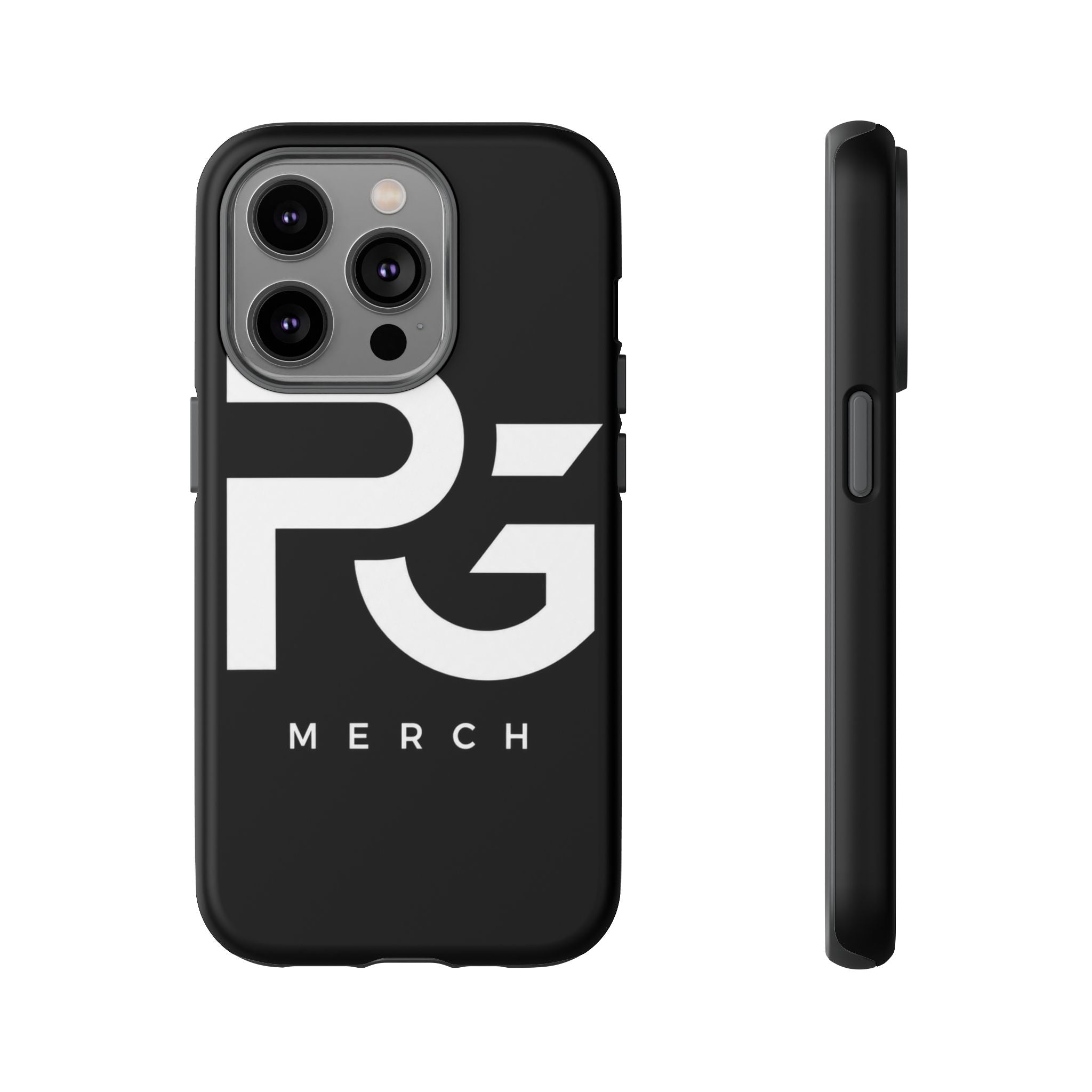 PG CUSTOMIZED RG Merch Tough Phone Case – Black Protective Phone Cover with Bold Logo