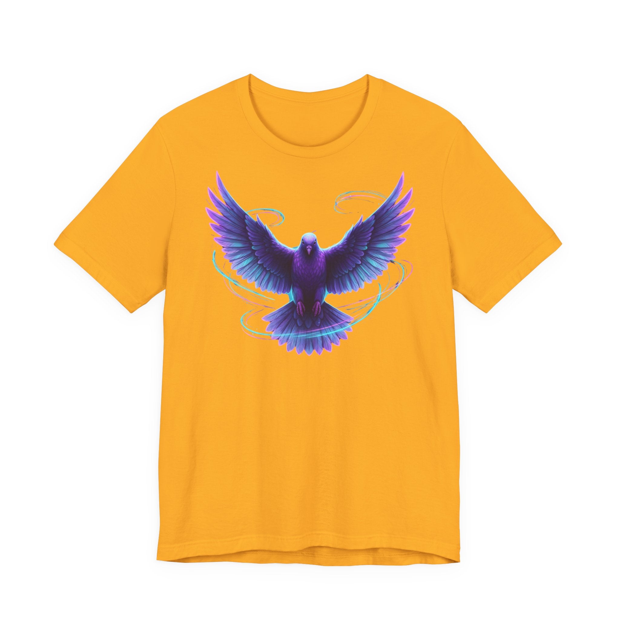 Mystic Raven Tee — Purple Glowing Dove Graphic T-Shirt