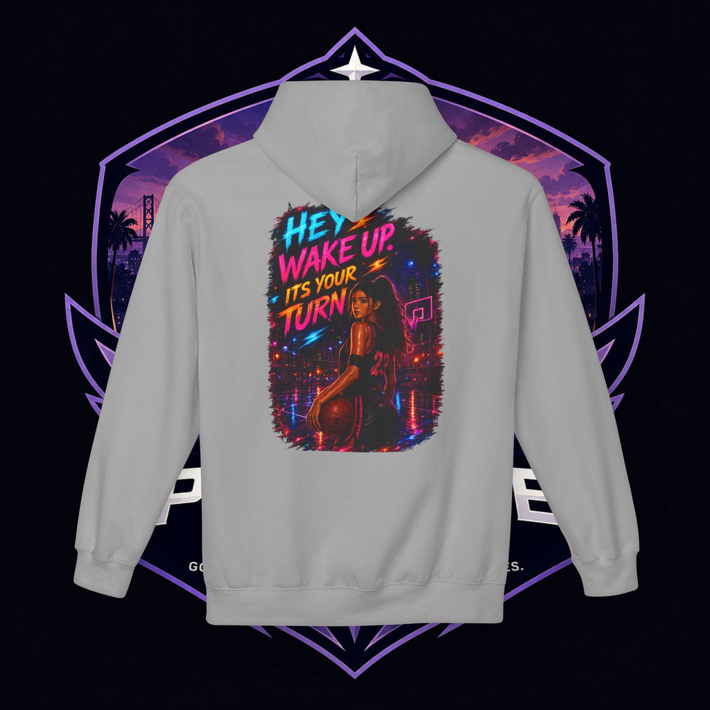 PG CZAR  "Hey Wake Up, It's Your Turn" Back Print PG 'Bruh Throw Now!' Graphic Hoodie