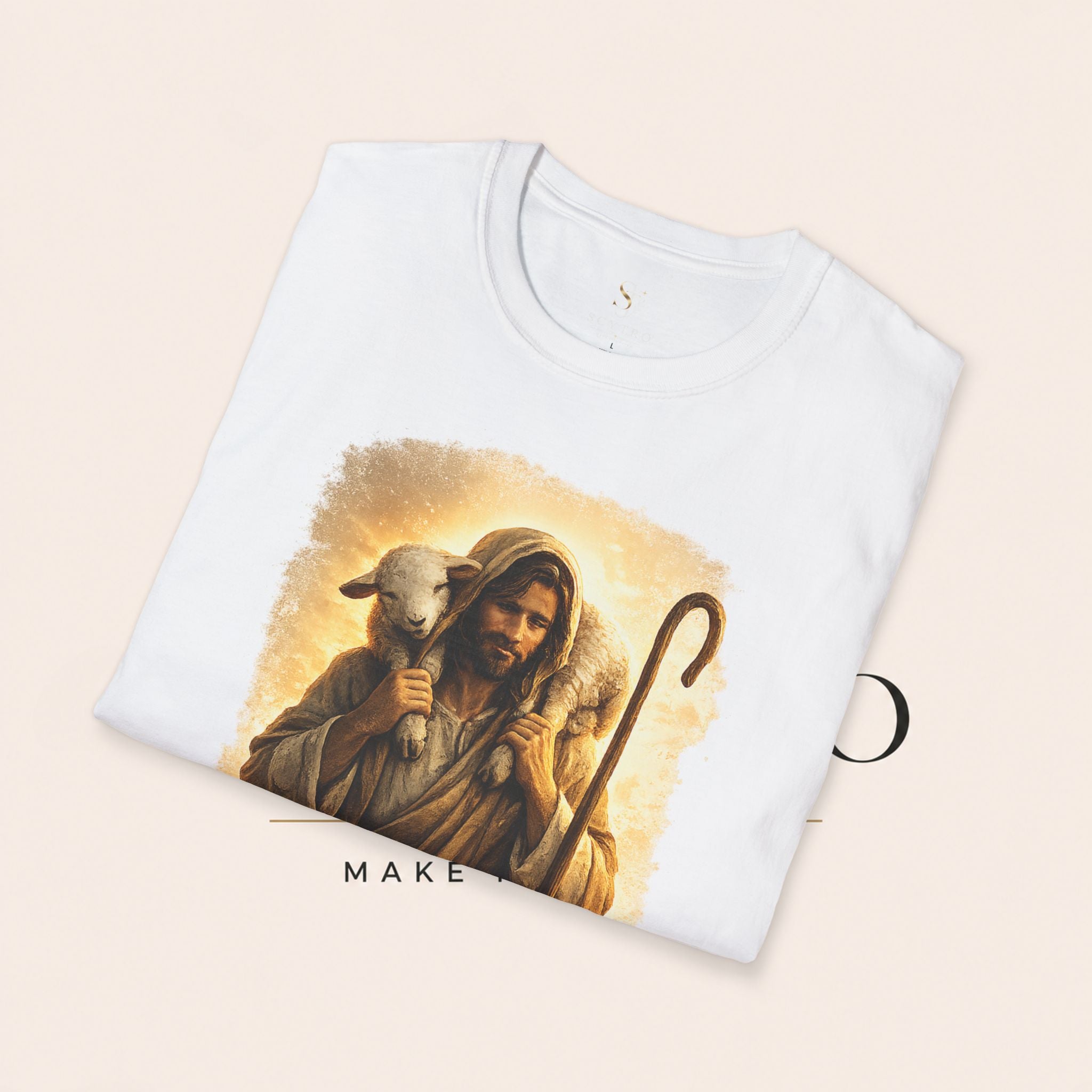 Jesus the Good Shepherd T-Shirt — 'Found.' Christian Faith Tee