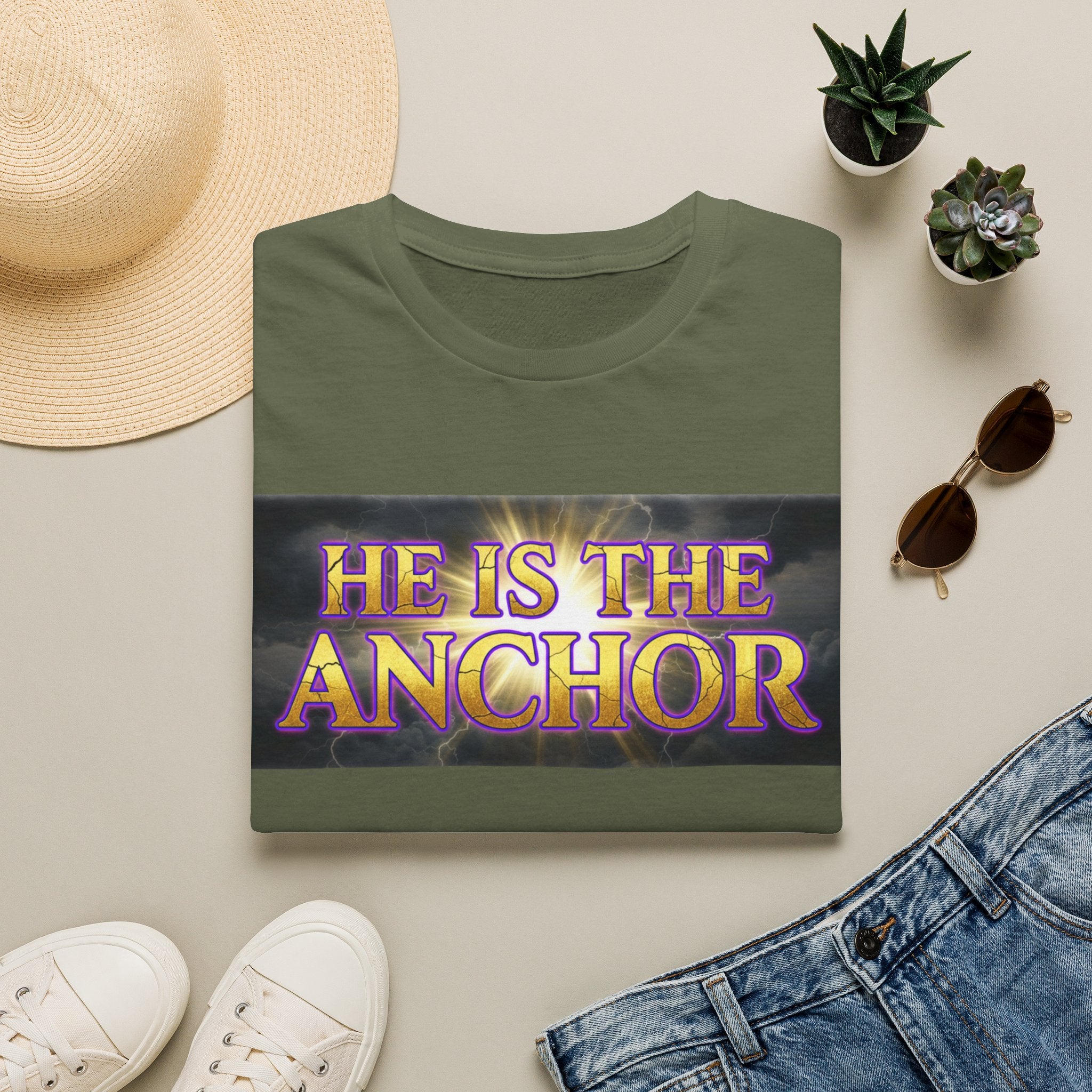 He Is The Anchor T-Shirt — Christian Faith Inspirational Tee