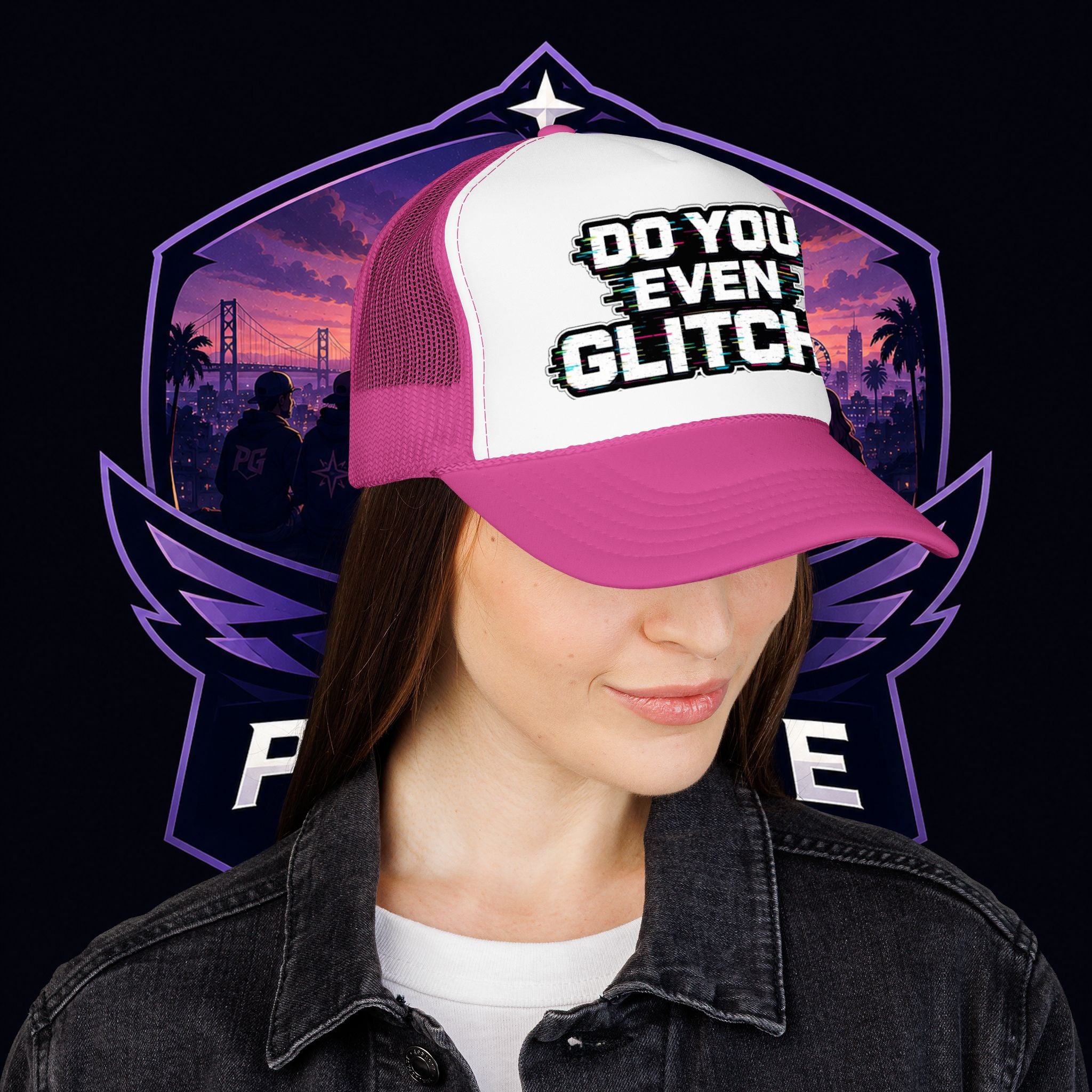 PG Lola's Do You Even Glitch? Foam Trucker Hat