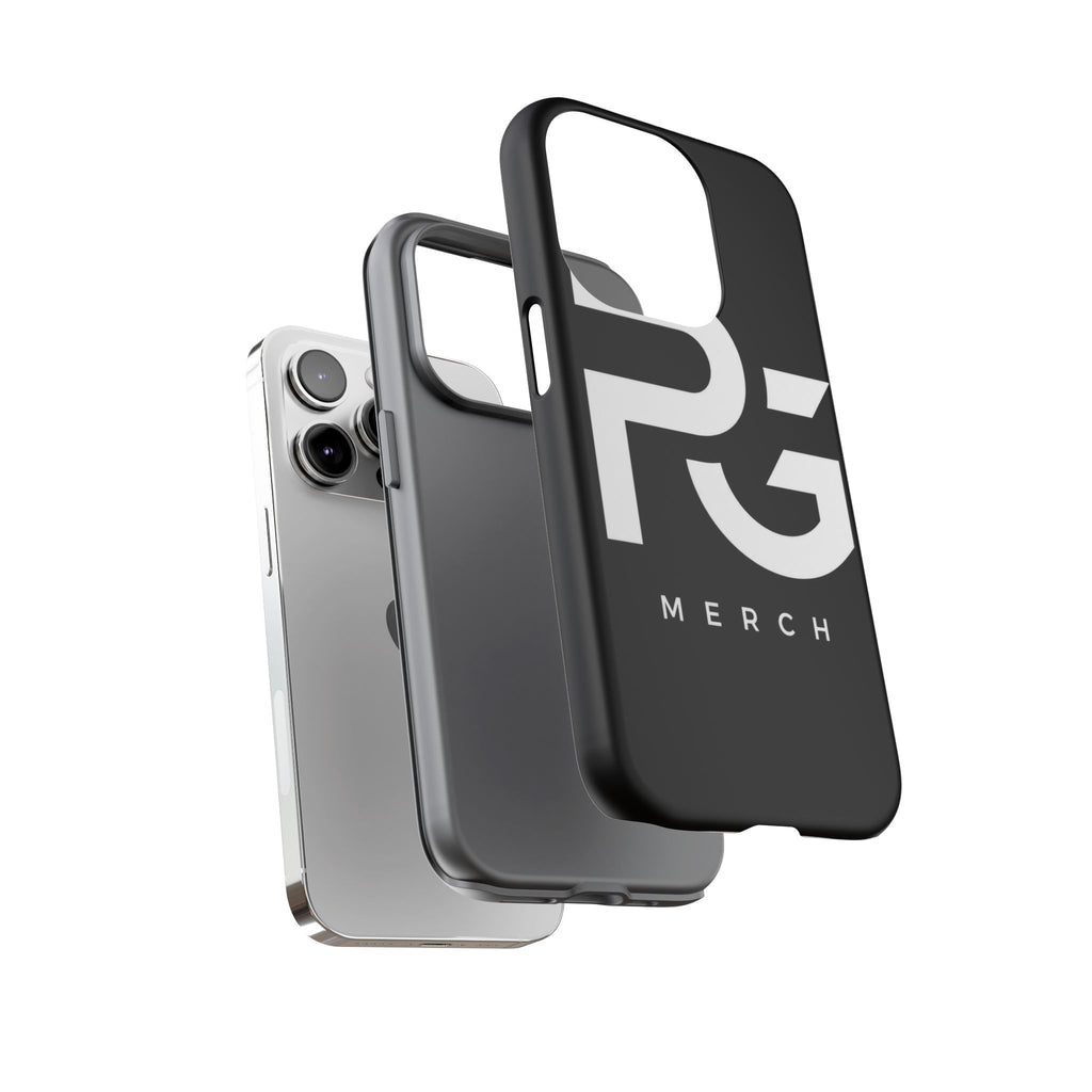 PG CUSTOMIZED RG Merch Tough Phone Case – Black Protective Phone Cover with Bold Logo