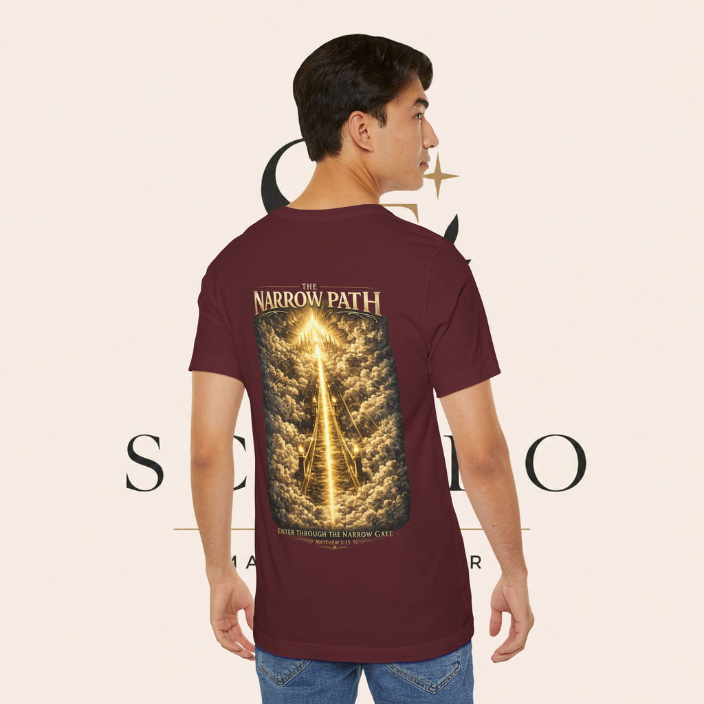 T-Shirt — 'The Narrow Path' Golden Light Graphic Tee