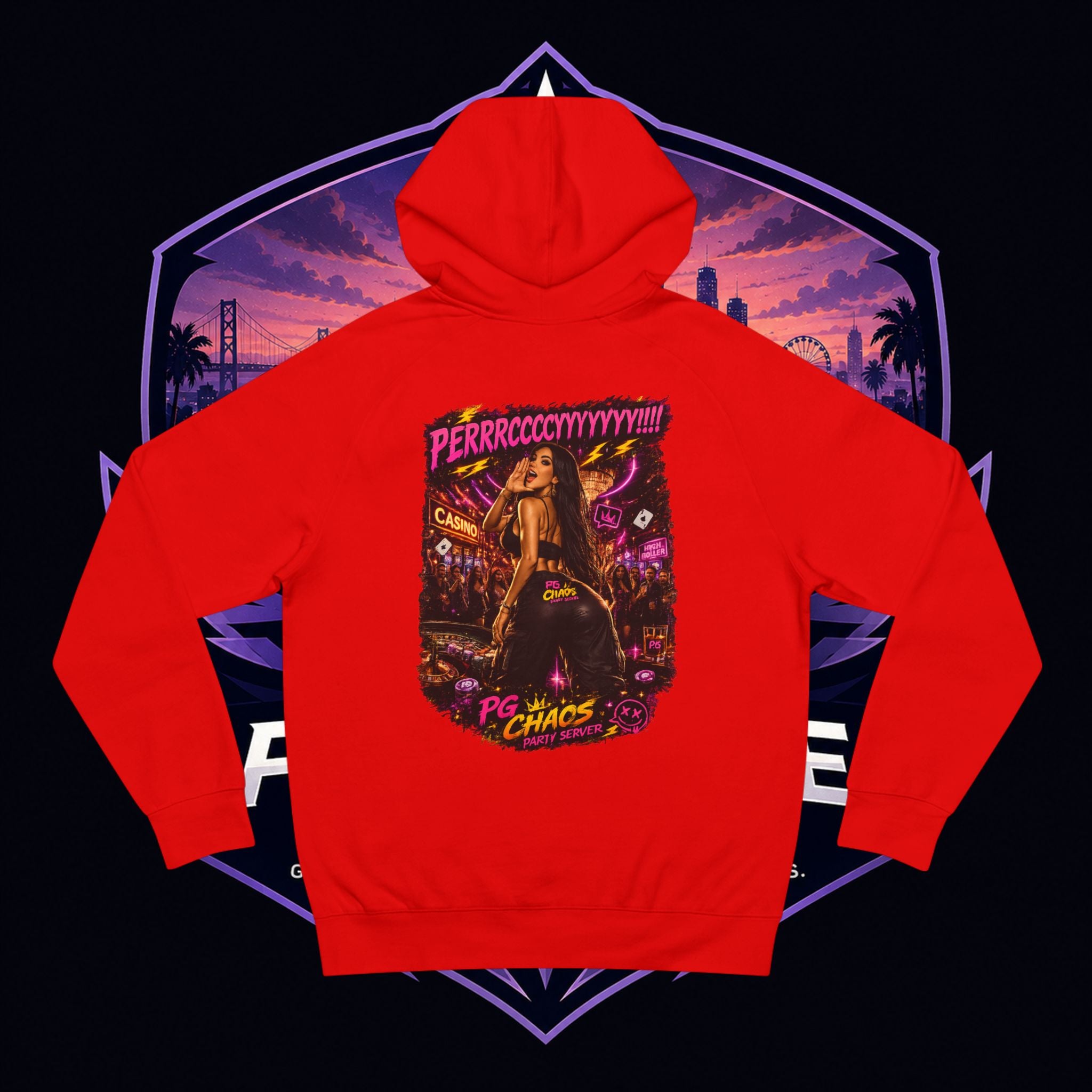 PG SUZY Party Graphic Hoodie — "Who's Hosting the Party?" Retro Concert Pullover