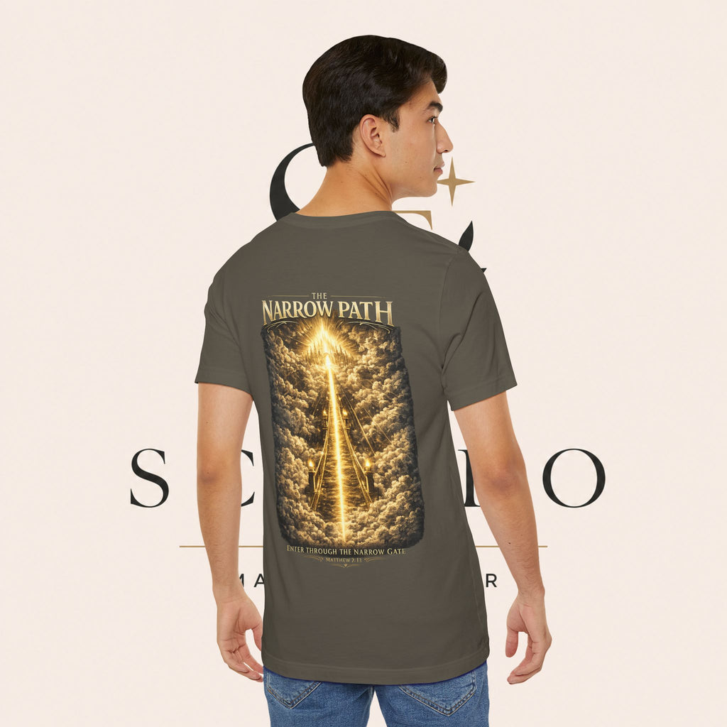 T-Shirt — 'The Narrow Path' Golden Light Graphic Tee