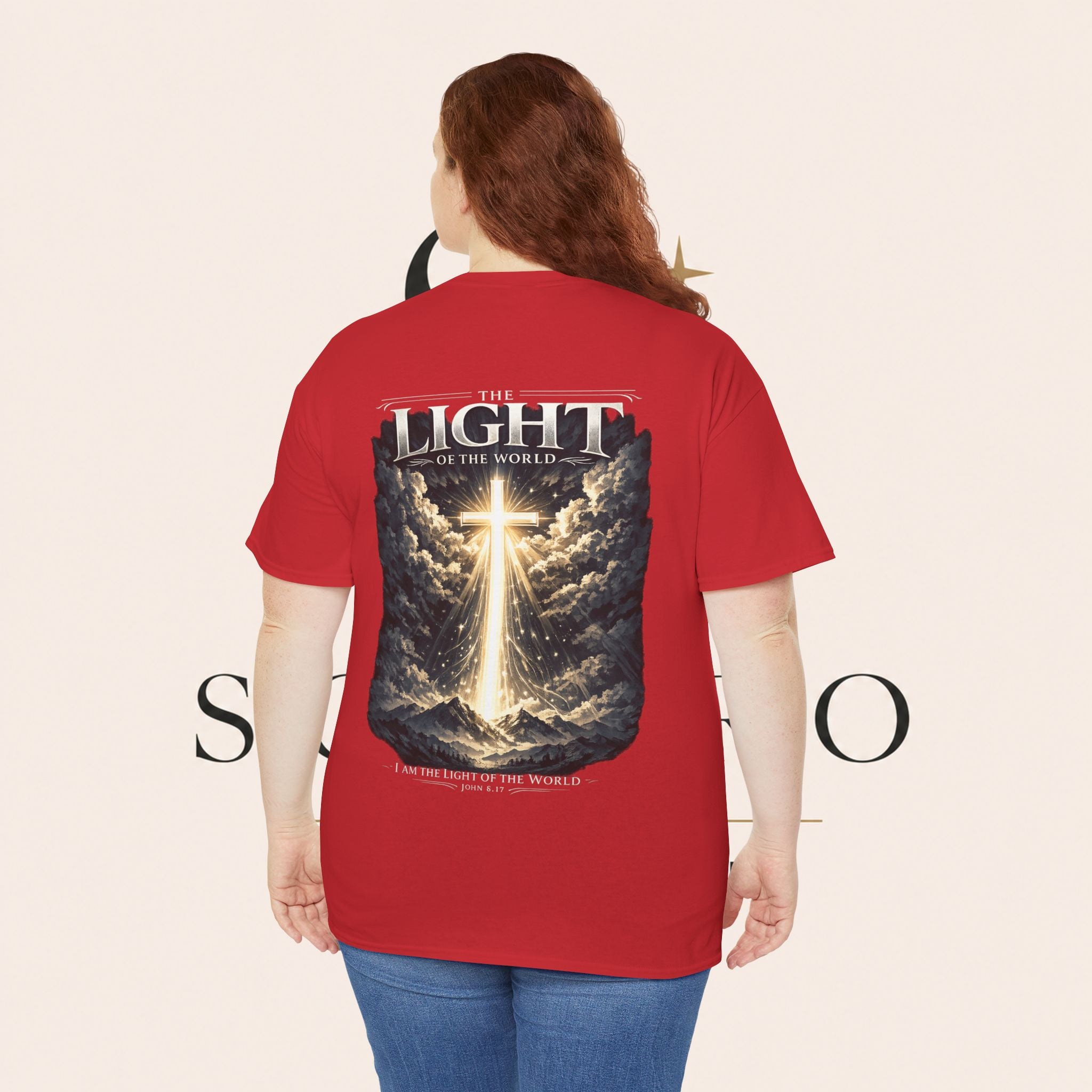 T‑Shirt — “The Light of the World” Graphic Tee (Christian Religious Design)