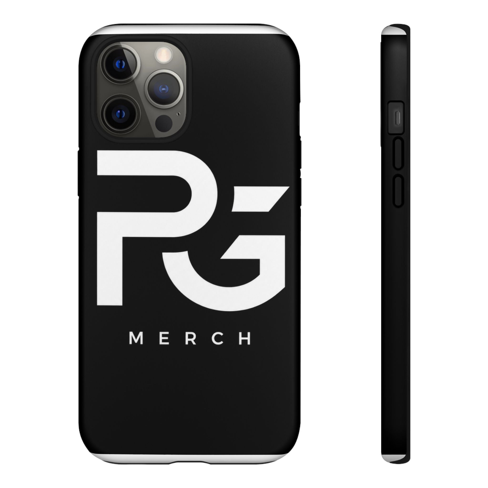 PG CUSTOMIZED RG Merch Tough Phone Case – Black Protective Phone Cover with Bold Logo