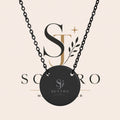 Engraved Circle Necklace — Personalized Monogram Pendant
