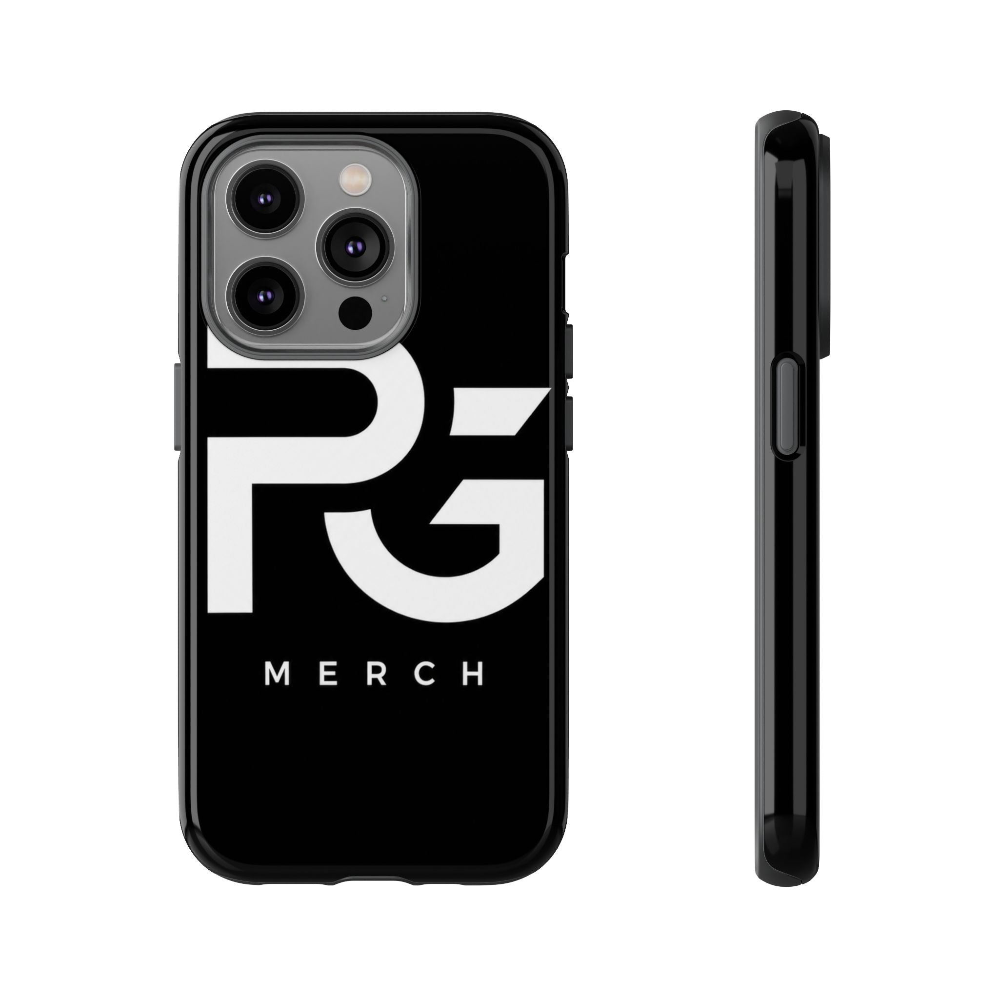 PG CUSTOMIZED RG Merch Tough Phone Case – Black Protective Phone Cover with Bold Logo