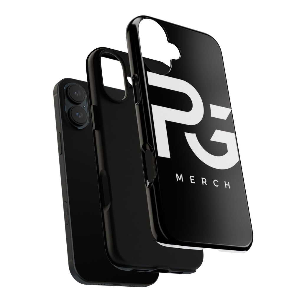 PG CUSTOMIZED RG Merch Tough Phone Case – Black Protective Phone Cover with Bold Logo