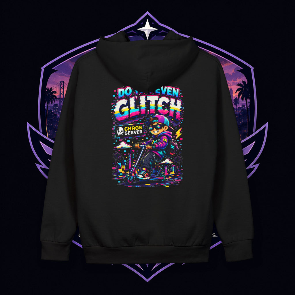 PG Lola's Born to Glitch Hoodie — Retro Glitch Gamer Pullover
