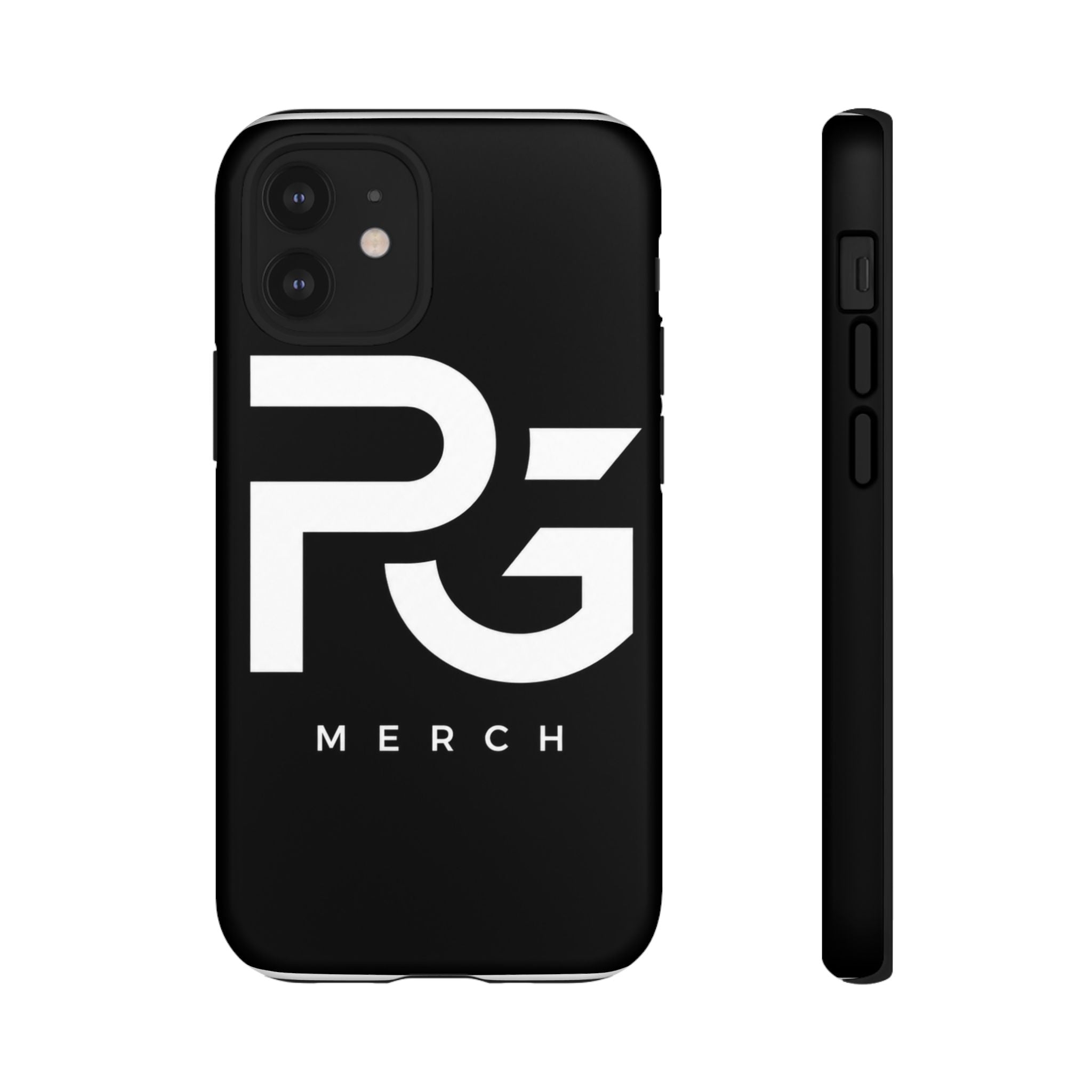 PG CUSTOMIZED RG Merch Tough Phone Case – Black Protective Phone Cover with Bold Logo