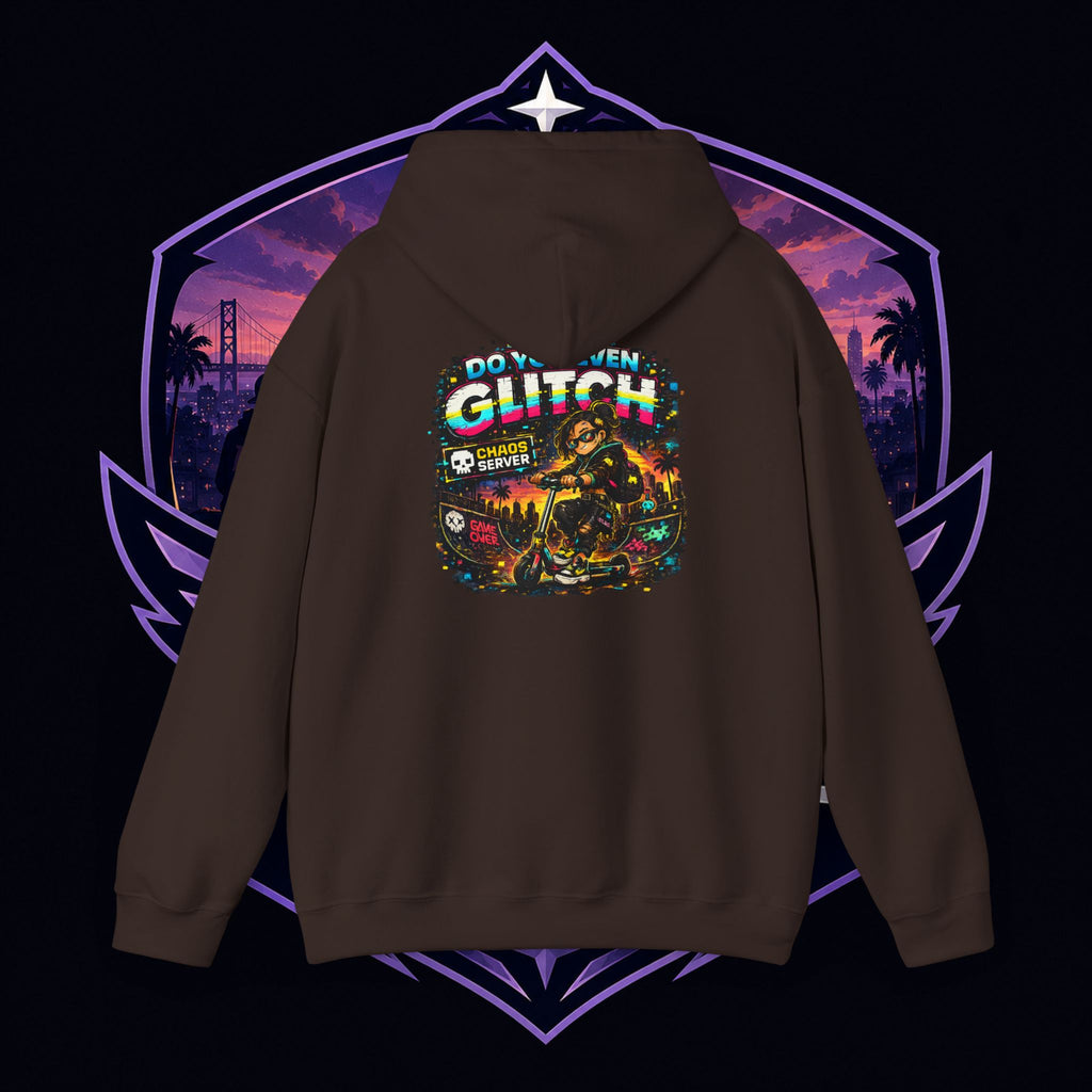 Born Glitch Hoodie — Retro Cyberpunk Vaporwave Graphic Sweatshirt