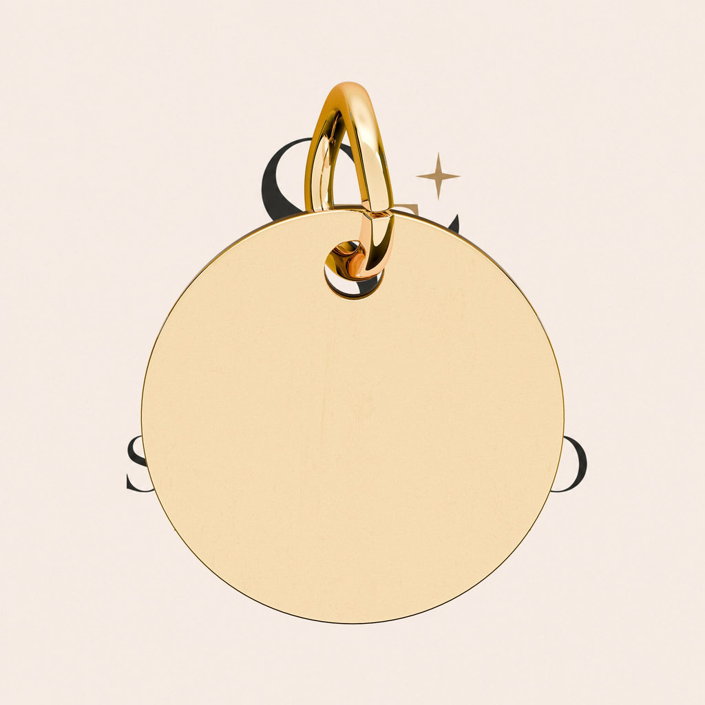 Engravable Birthstone Circle Charm