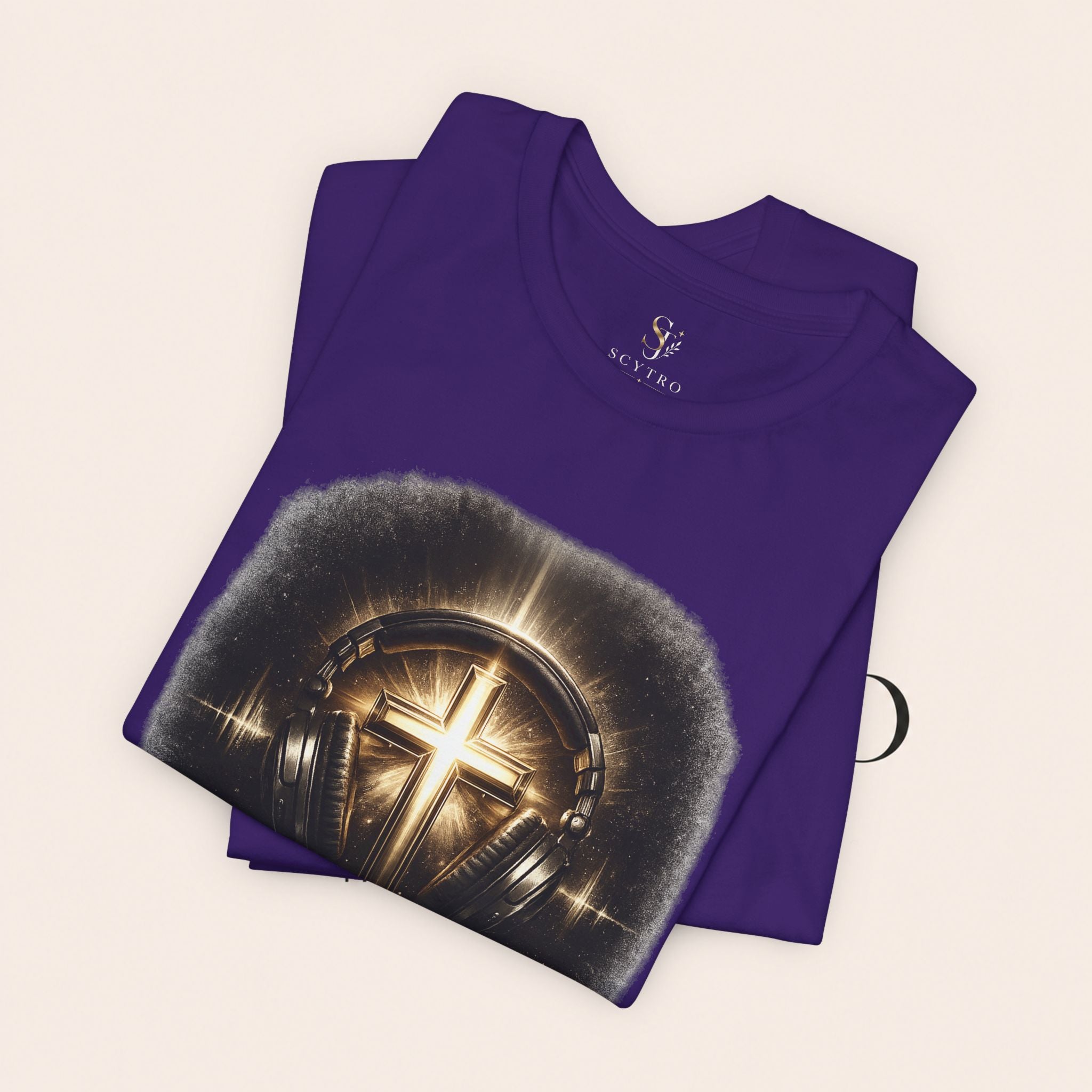 Youth Christian T‑Shirt - "Heaven Sounds Better" Cross Headphones Graphic Tee