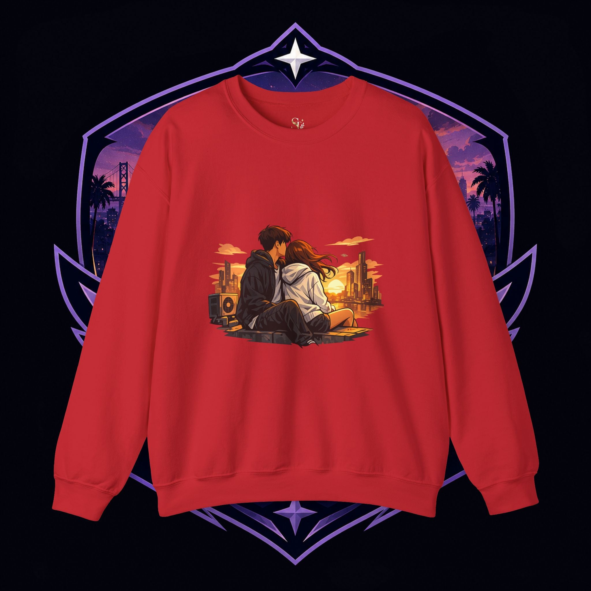 Romantic Sunset Couple Crewneck Sweatshirt