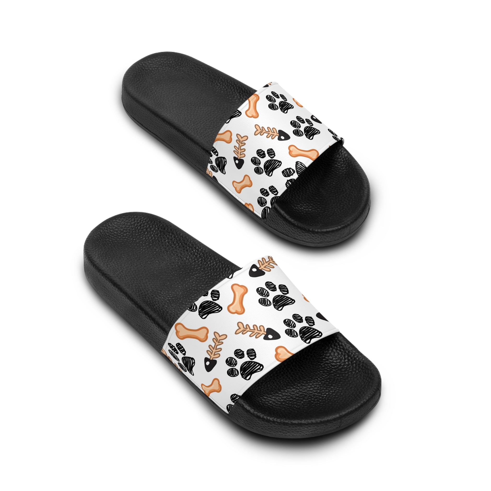 Dog Paw & Bone Slide Sandals — Women's Casual Summer Slides