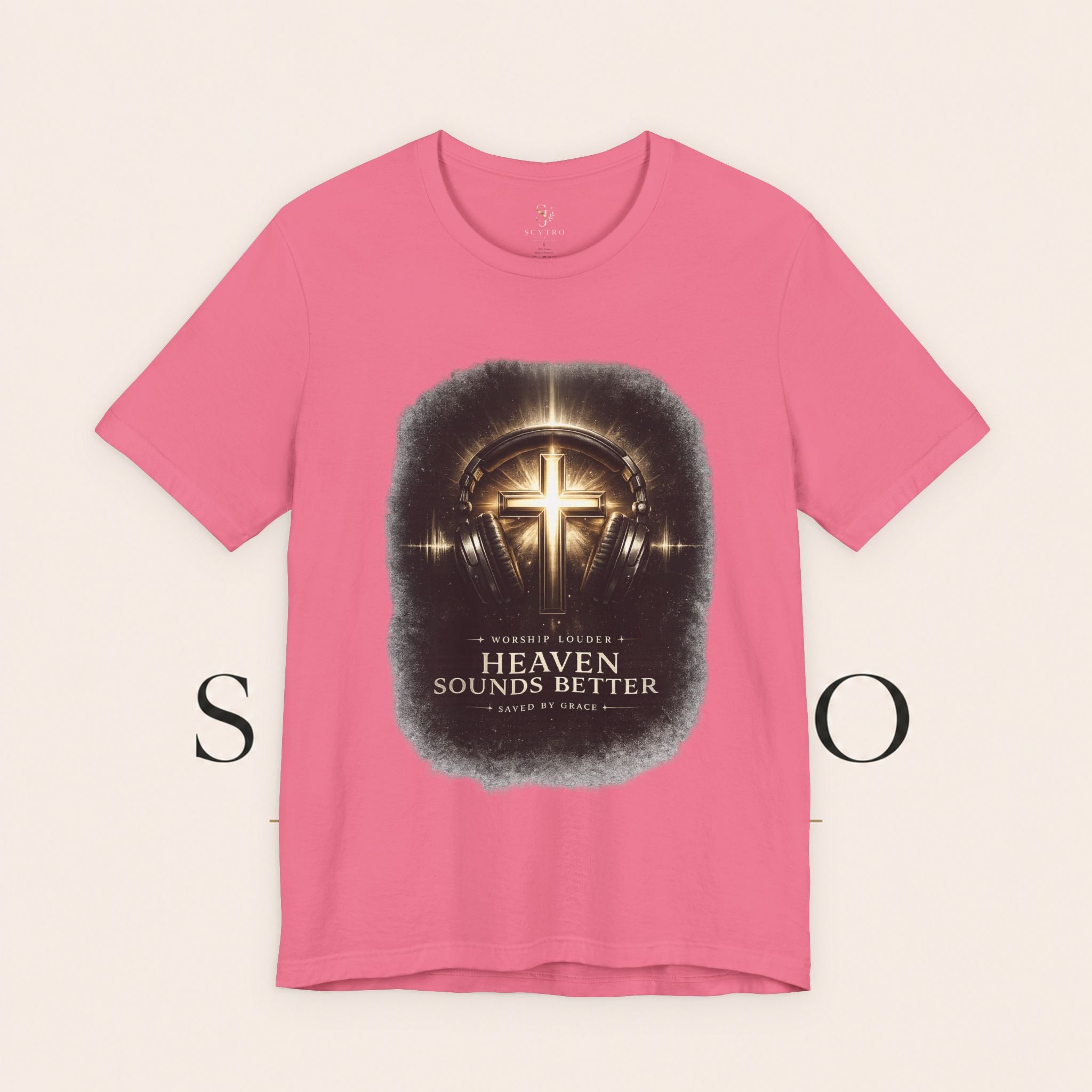 Youth Christian T‑Shirt - "Heaven Sounds Better" Cross Headphones Graphic Tee