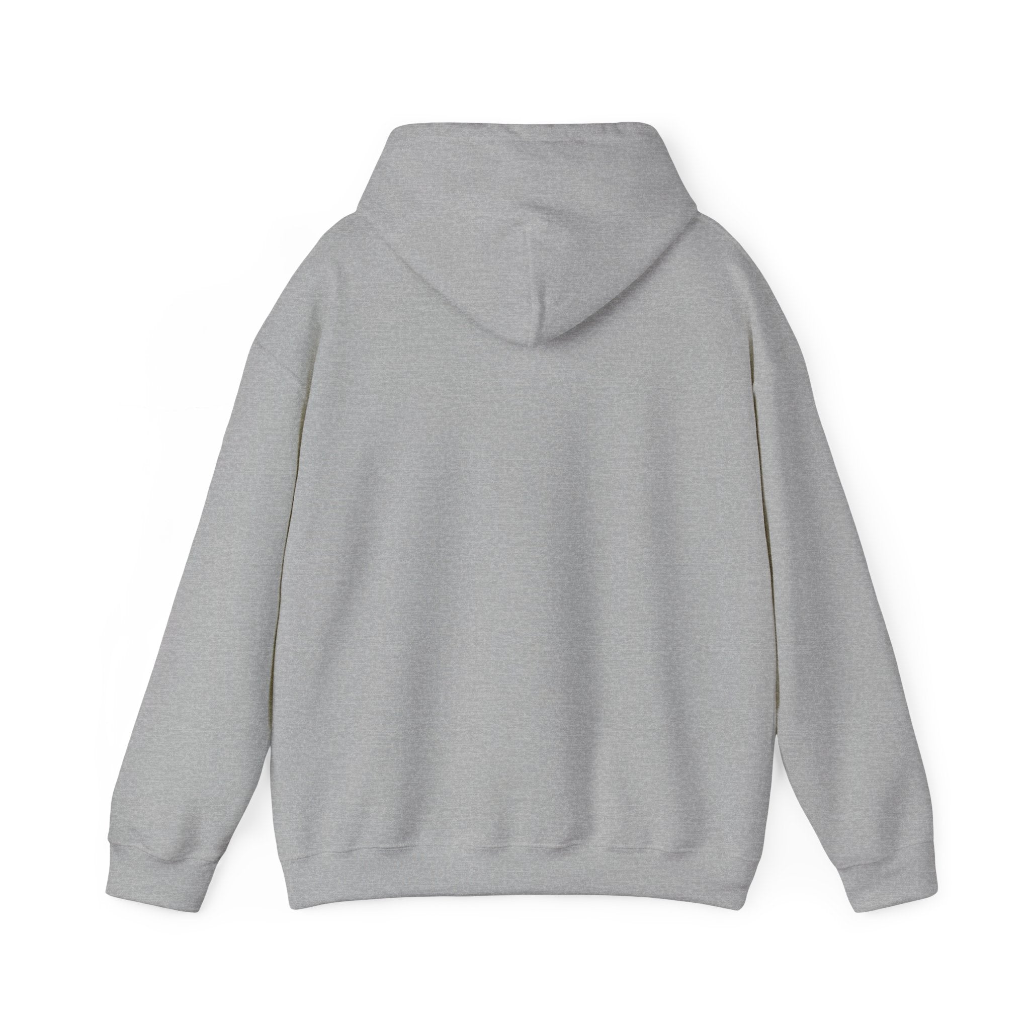 Calm City Meditation Hoodie — Zen Seated Figure Skyline Design