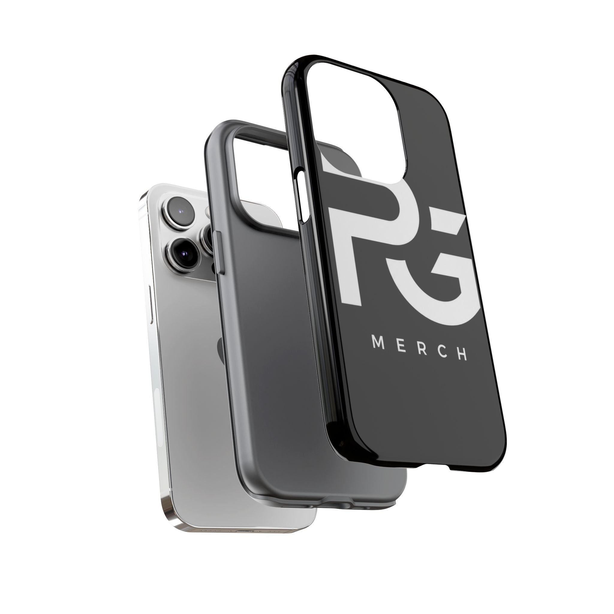 PG CUSTOMIZED RG Merch Tough Phone Case – Black Protective Phone Cover with Bold Logo