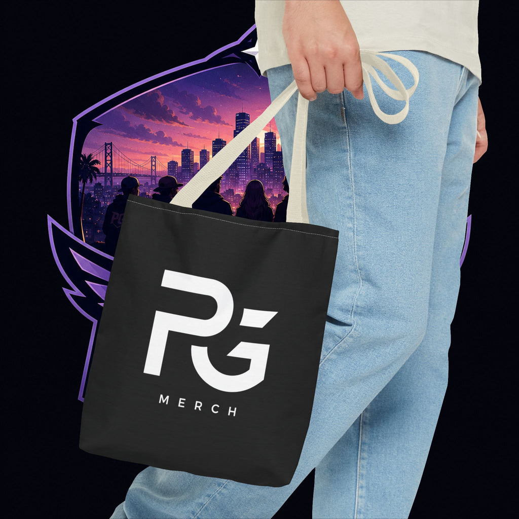 PG Merch Logo Tote Bag — Urban Gamer Aesthetic Everyday Tote