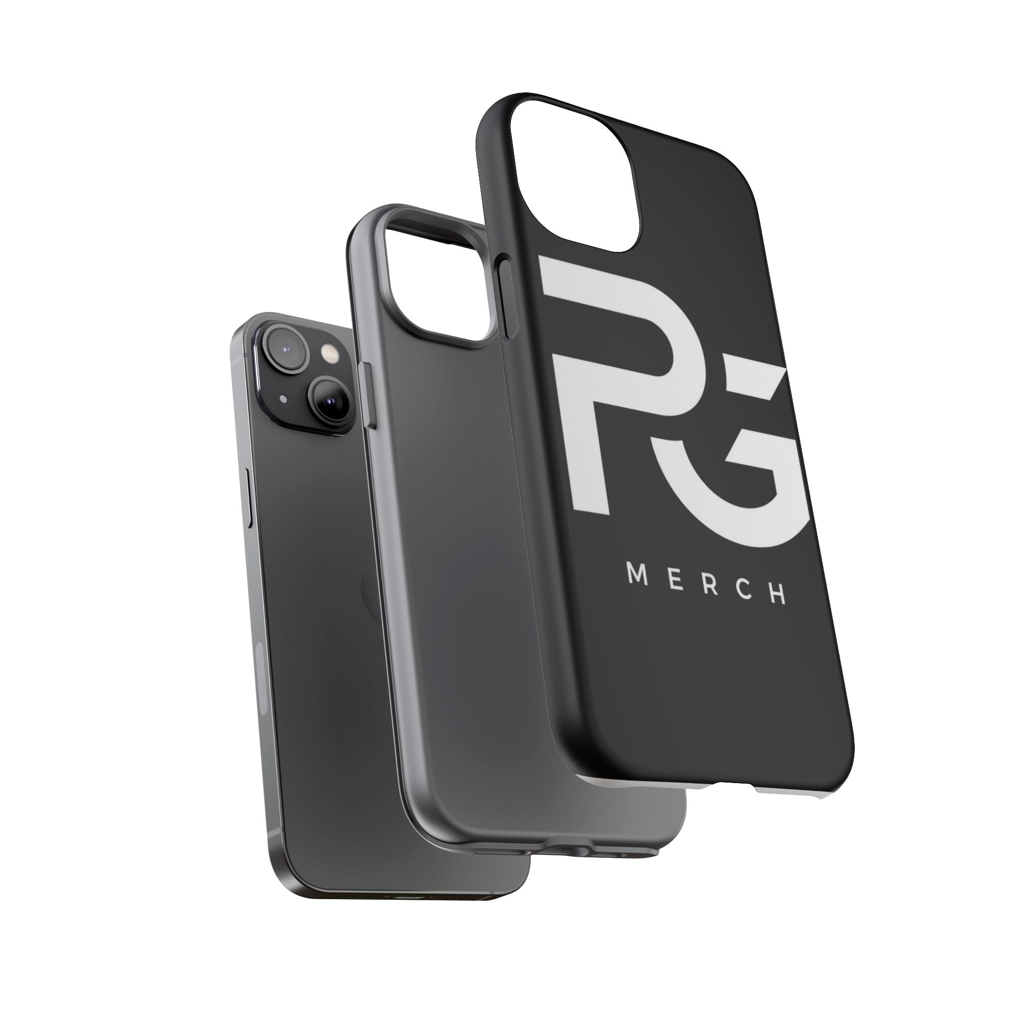 PG CUSTOMIZED RG Merch Tough Phone Case – Black Protective Phone Cover with Bold Logo