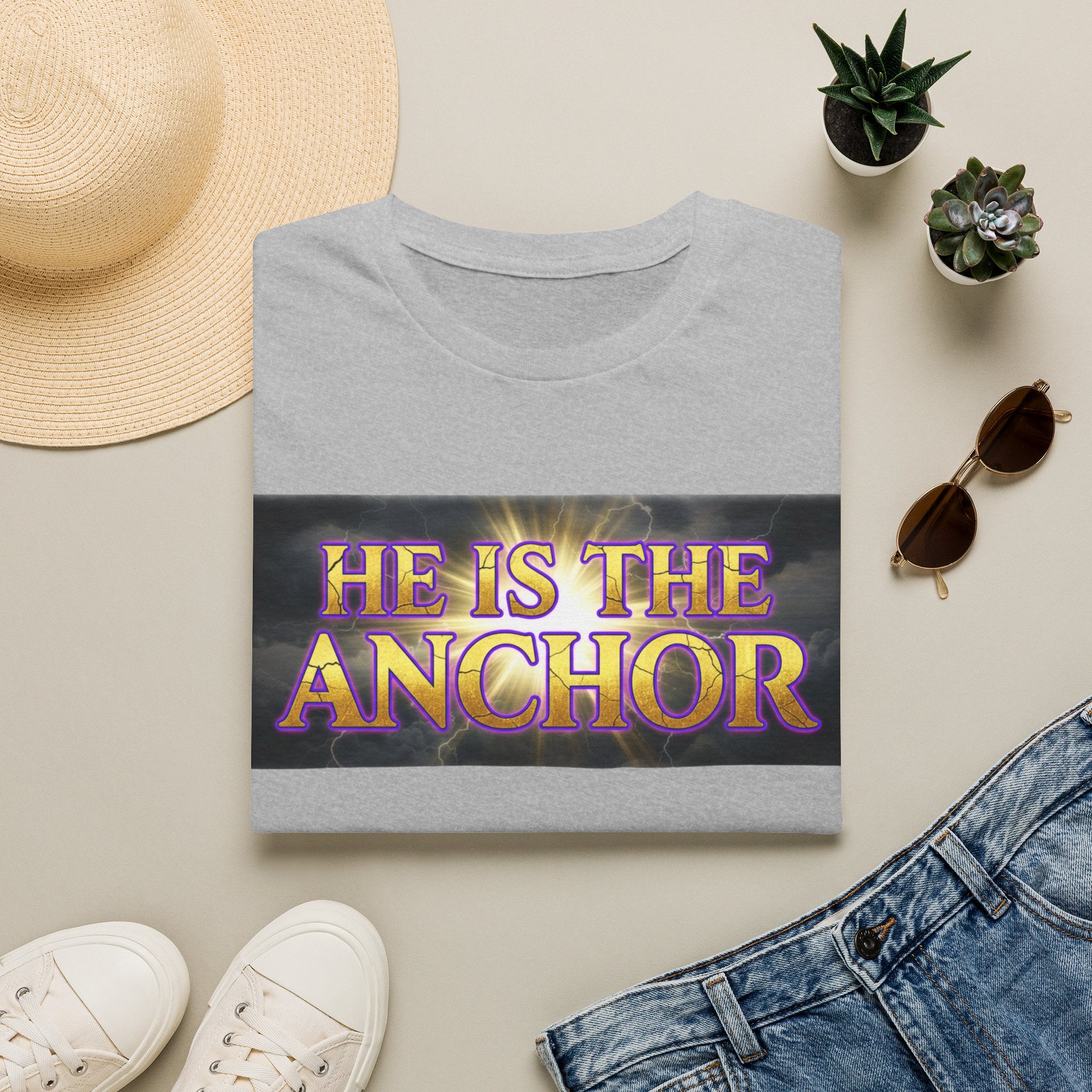 He Is The Anchor T-Shirt — Christian Faith Inspirational Tee