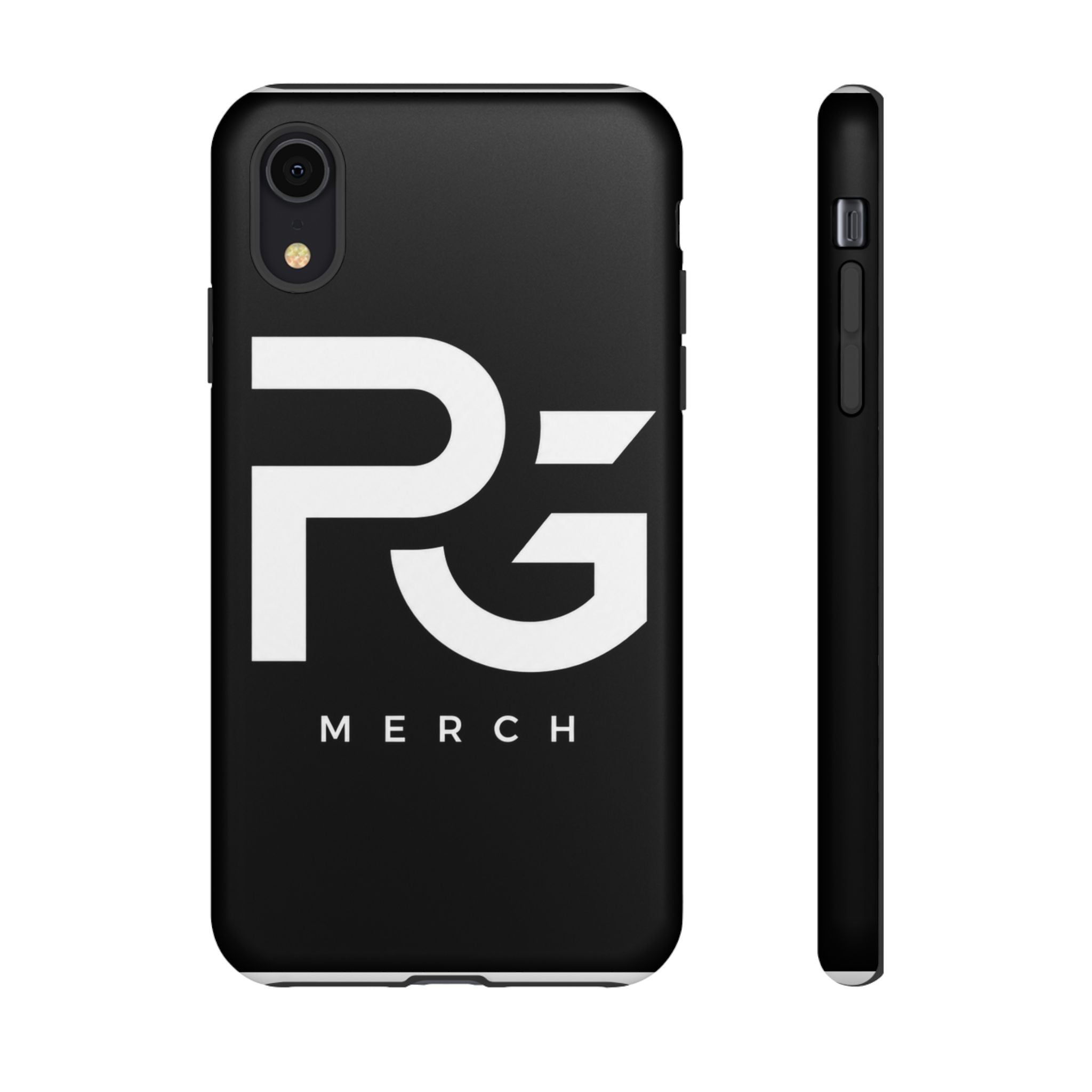 PG CUSTOMIZED RG Merch Tough Phone Case – Black Protective Phone Cover with Bold Logo