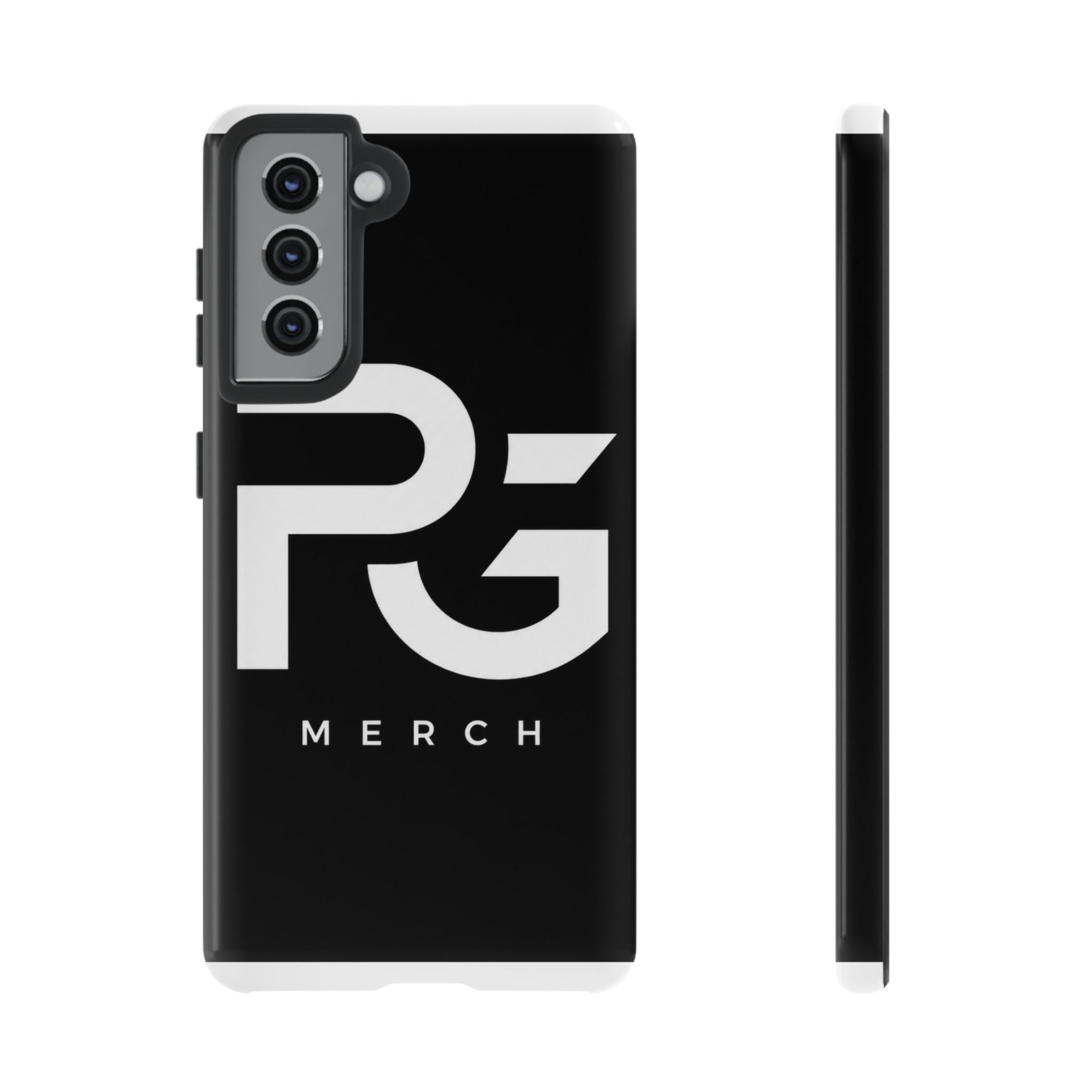 PG CUSTOMIZED RG Merch Tough Phone Case – Black Protective Phone Cover with Bold Logo