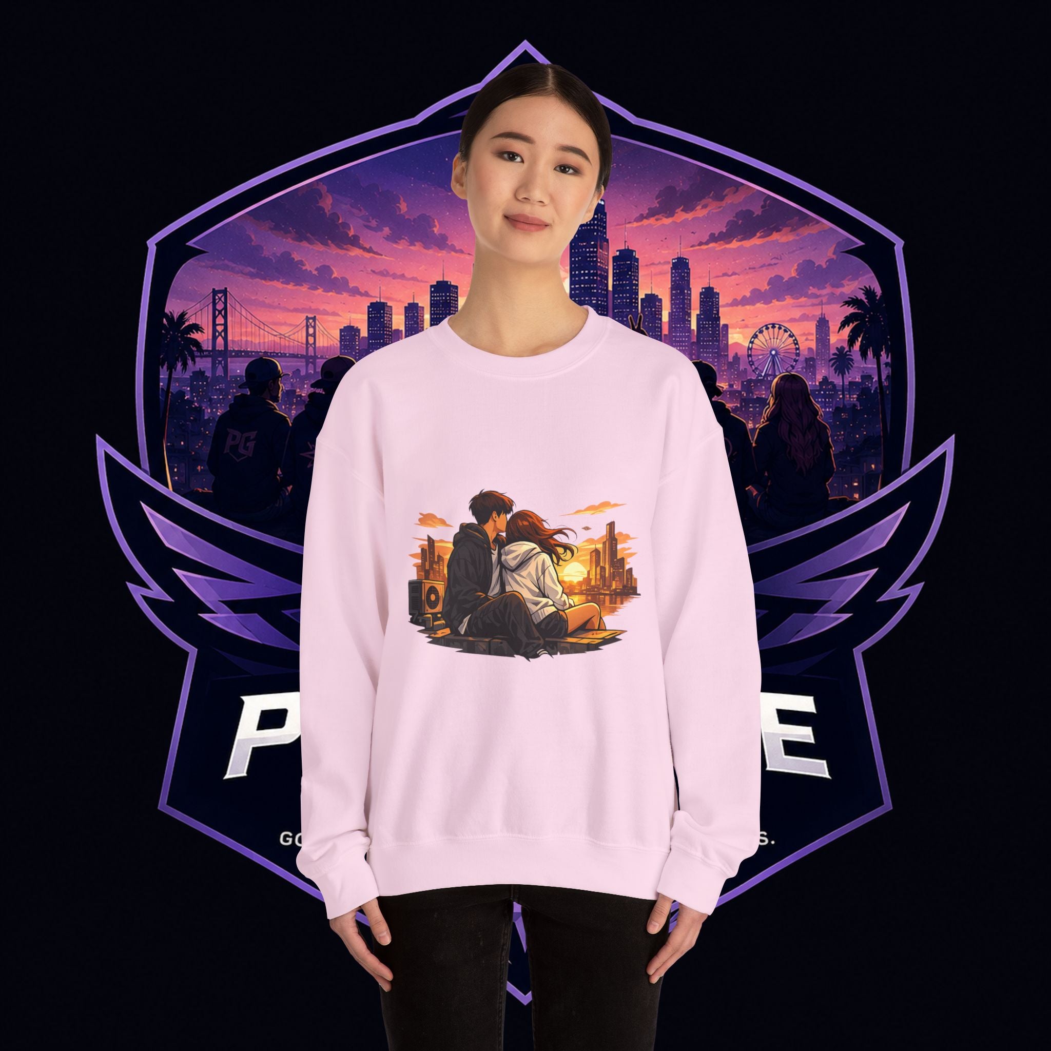 Romantic Sunset Couple Crewneck Sweatshirt