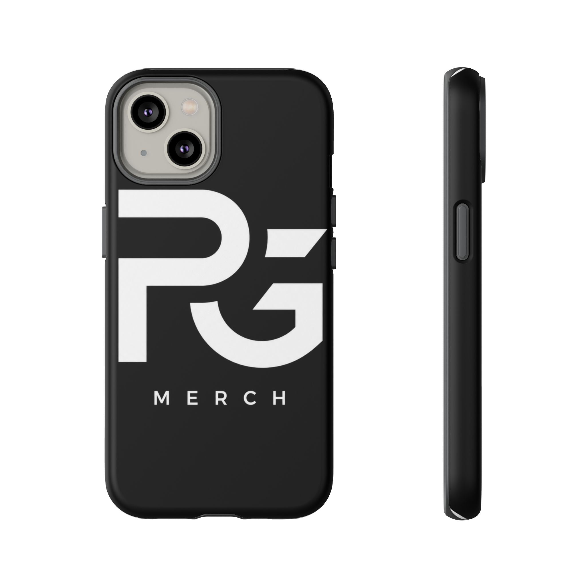 PG CUSTOMIZED RG Merch Tough Phone Case – Black Protective Phone Cover with Bold Logo