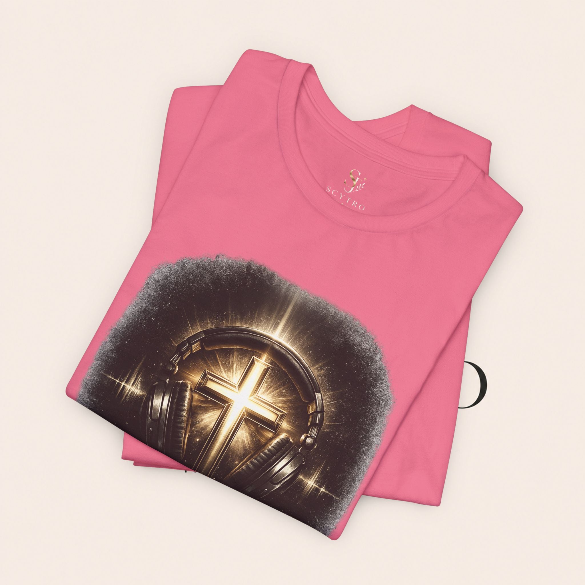 Youth Christian T‑Shirt - "Heaven Sounds Better" Cross Headphones Graphic Tee