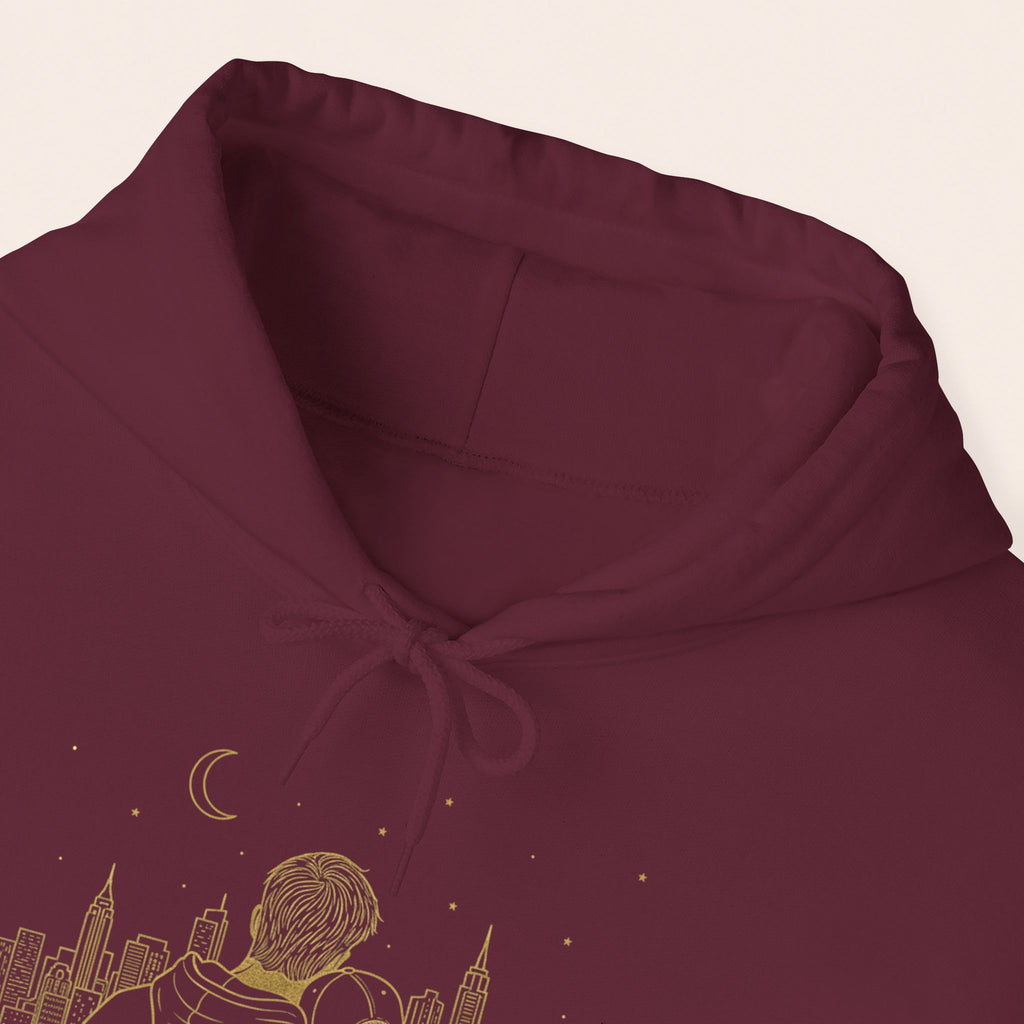 Couple Silhouette Hoodie – Romantic Cityscape 'Together' Pullover