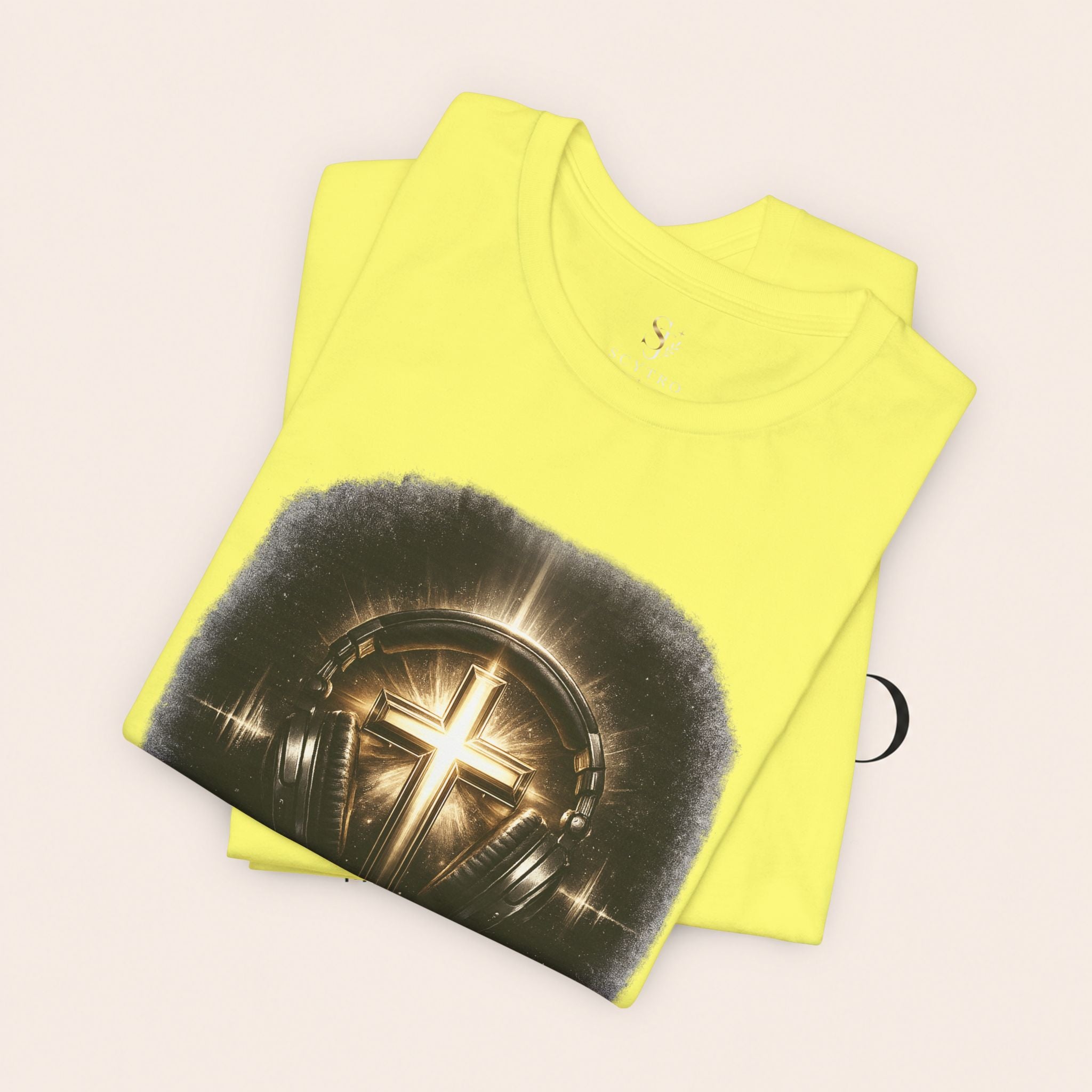 Youth Christian T‑Shirt - "Heaven Sounds Better" Cross Headphones Graphic Tee