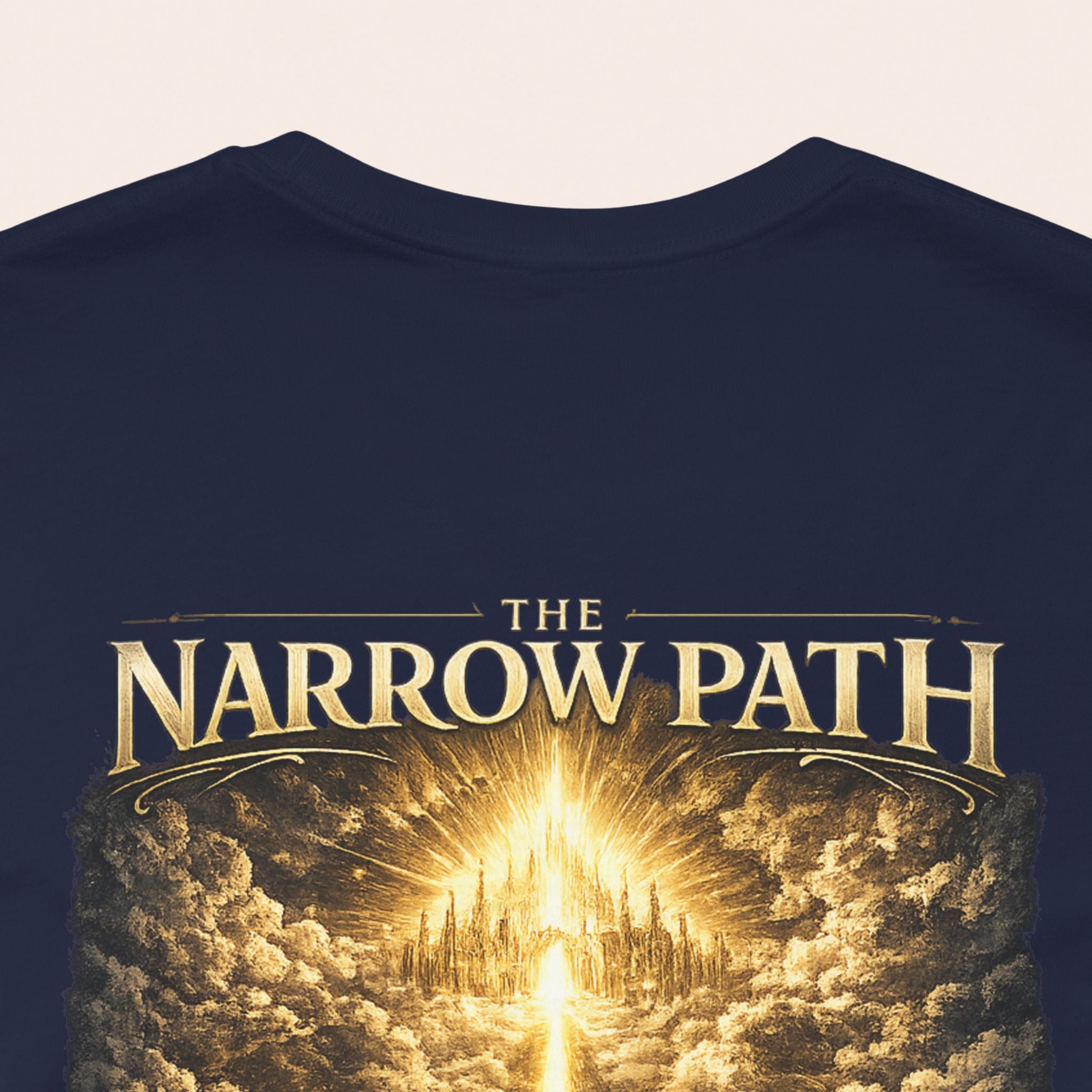 T-Shirt — 'The Narrow Path' Golden Light Graphic Tee
