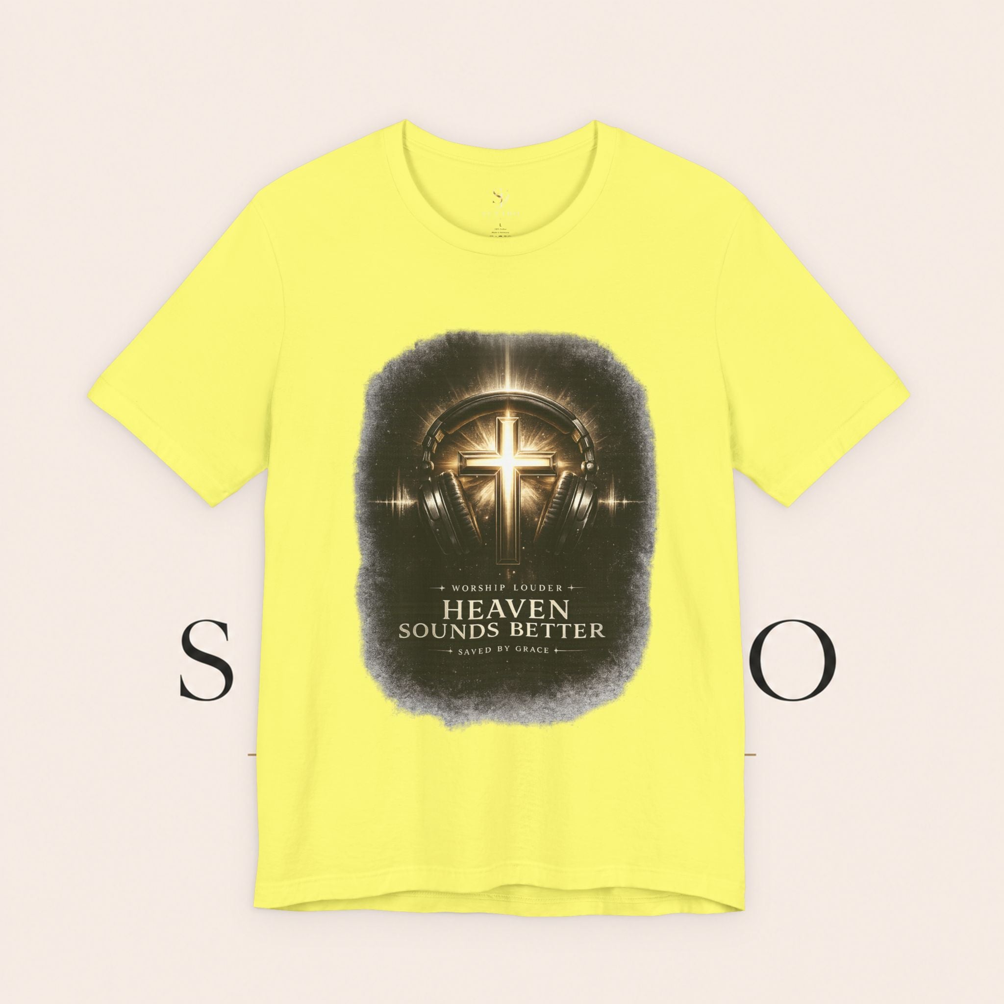 Youth Christian T‑Shirt - "Heaven Sounds Better" Cross Headphones Graphic Tee