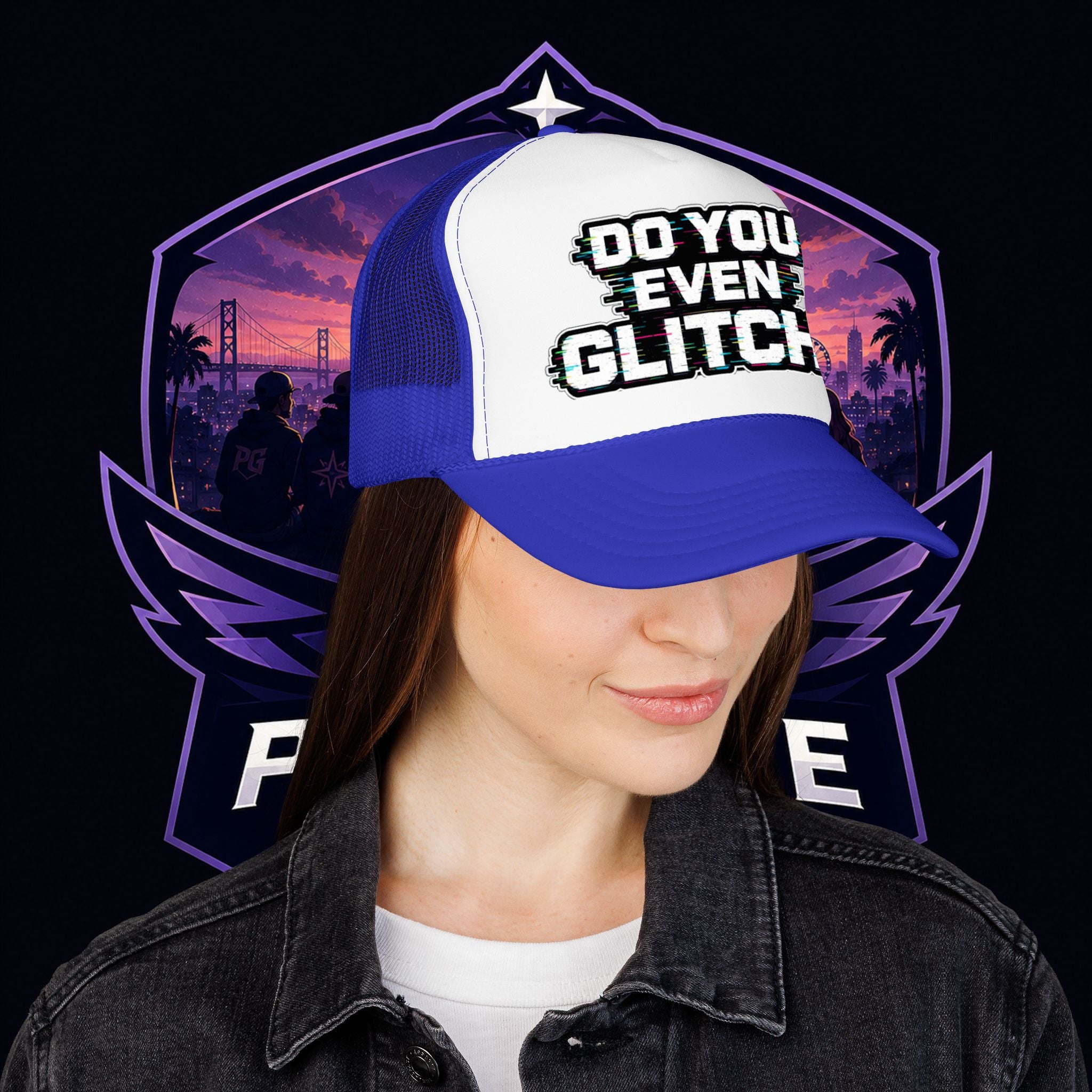 PG Lola's Do You Even Glitch? Foam Trucker Hat